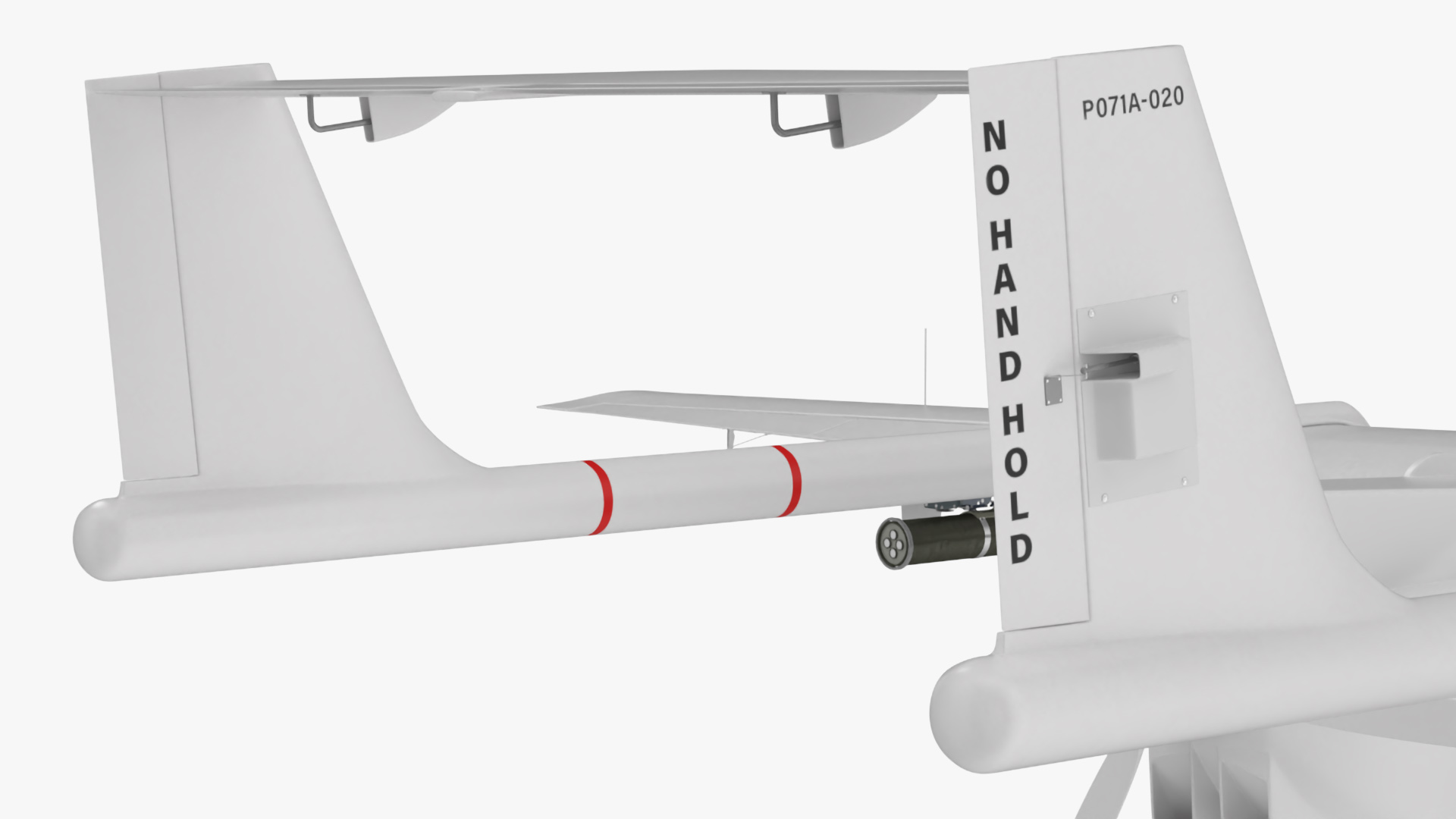 3D Iranian Drone Observer Mohajer-6 White model