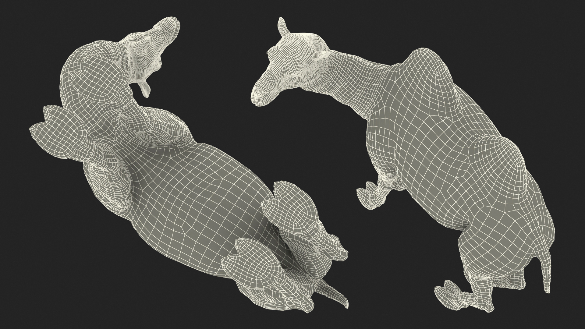 3D Bactrian Camel Standing Pose model