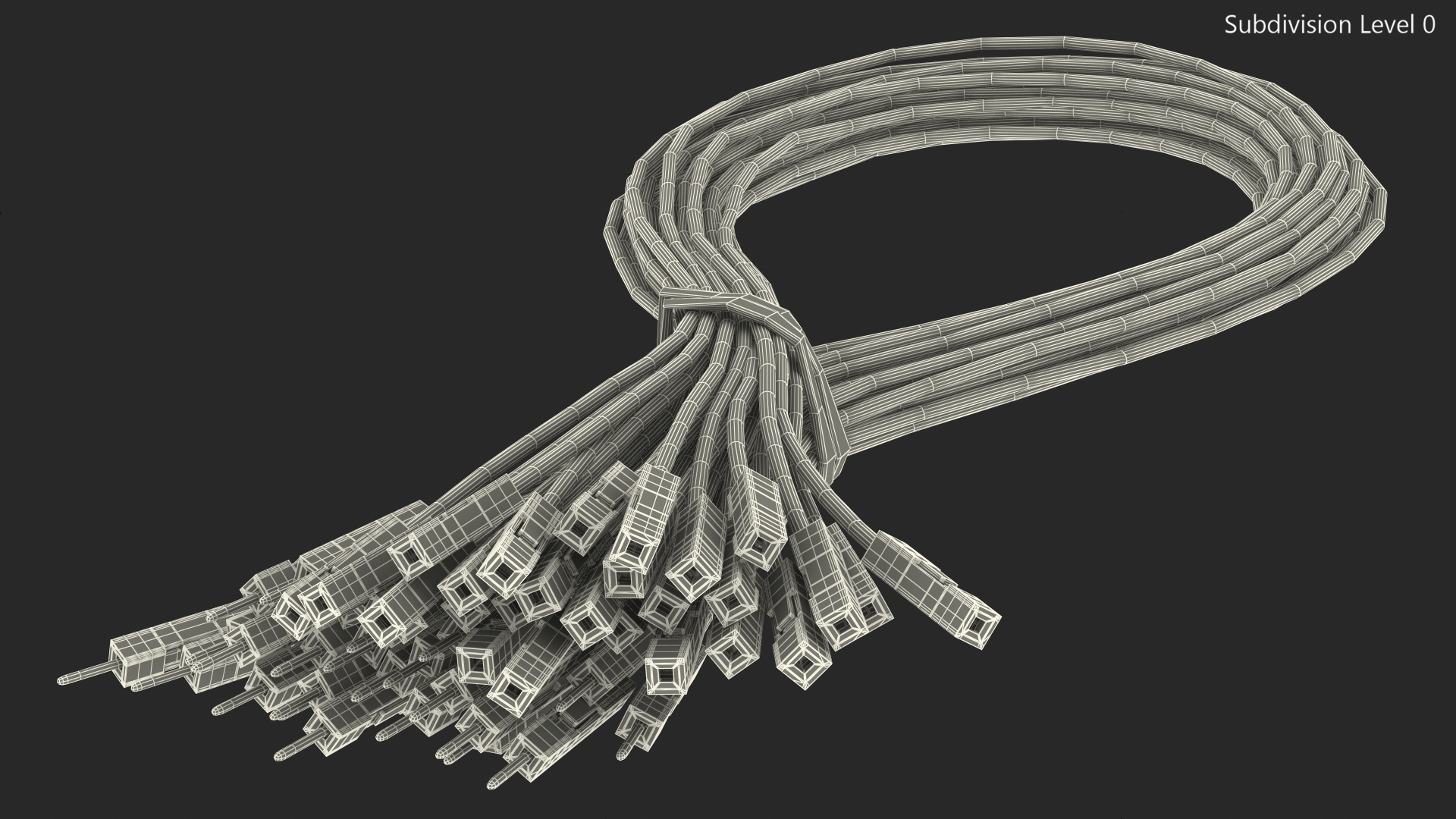 3D Jumper Wires Looped Yellow