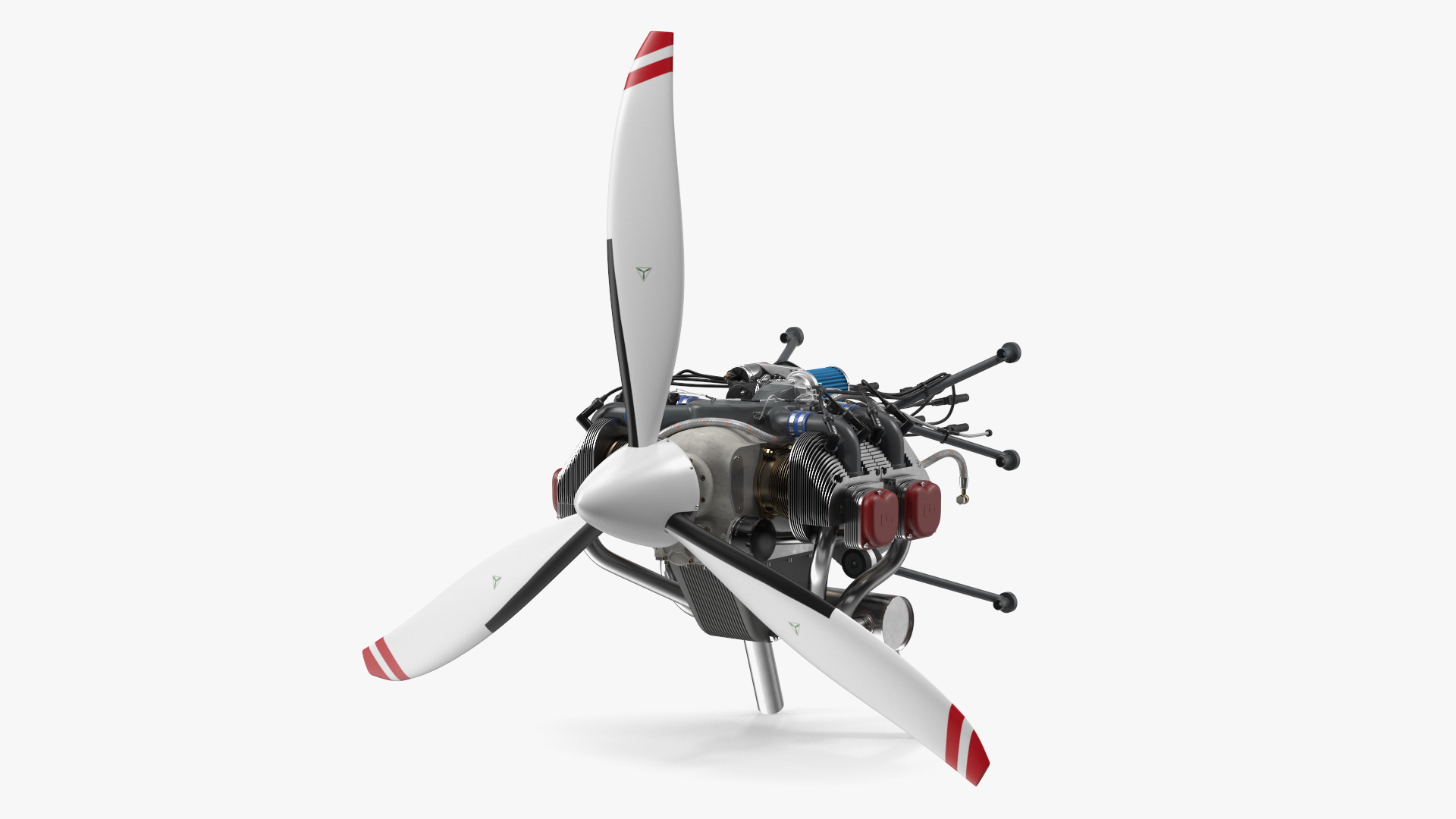 3D model Aircraft Engine with Propeller