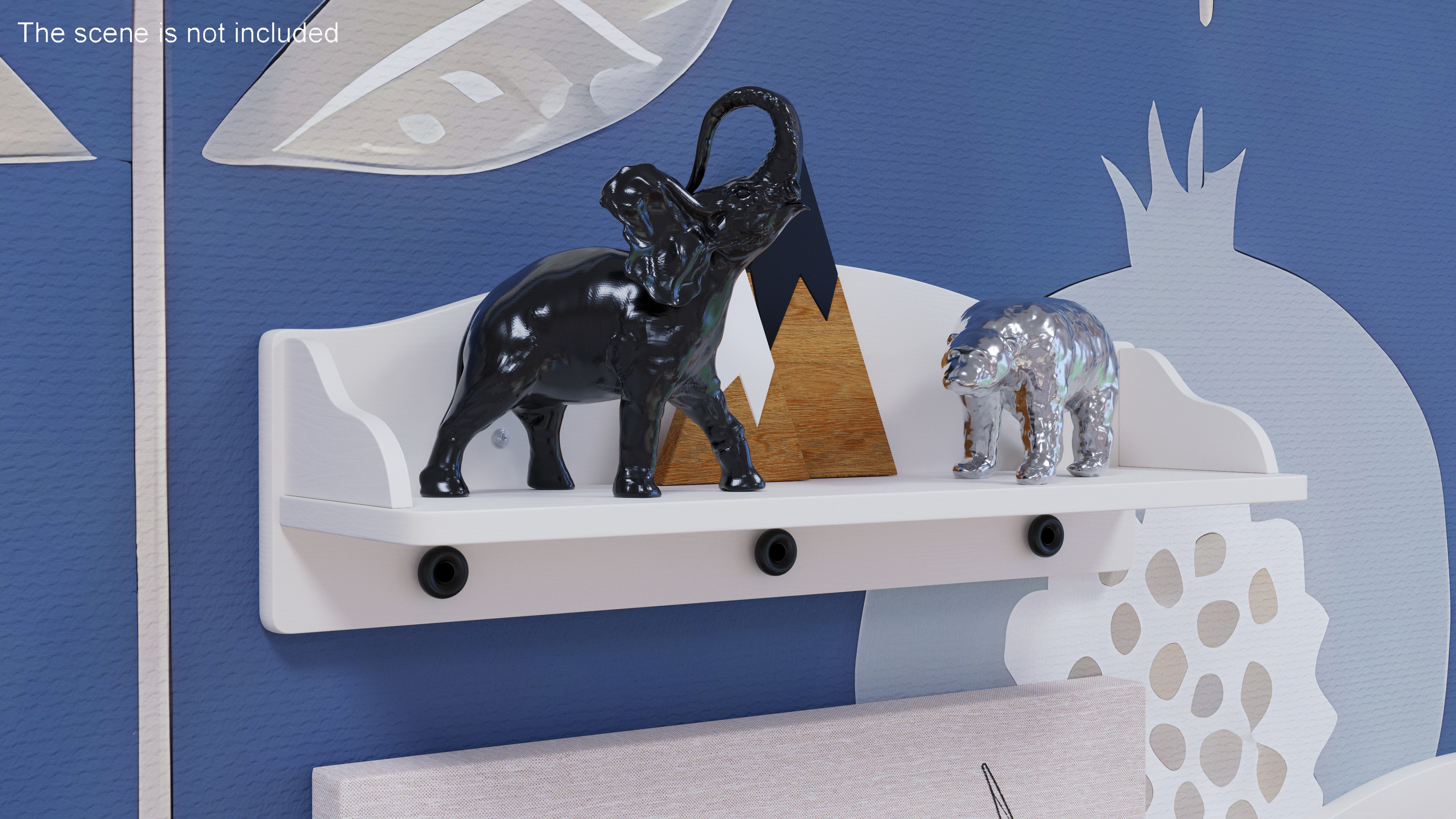 3D Wall Shelf for Children Room IKEA SOLGUL White