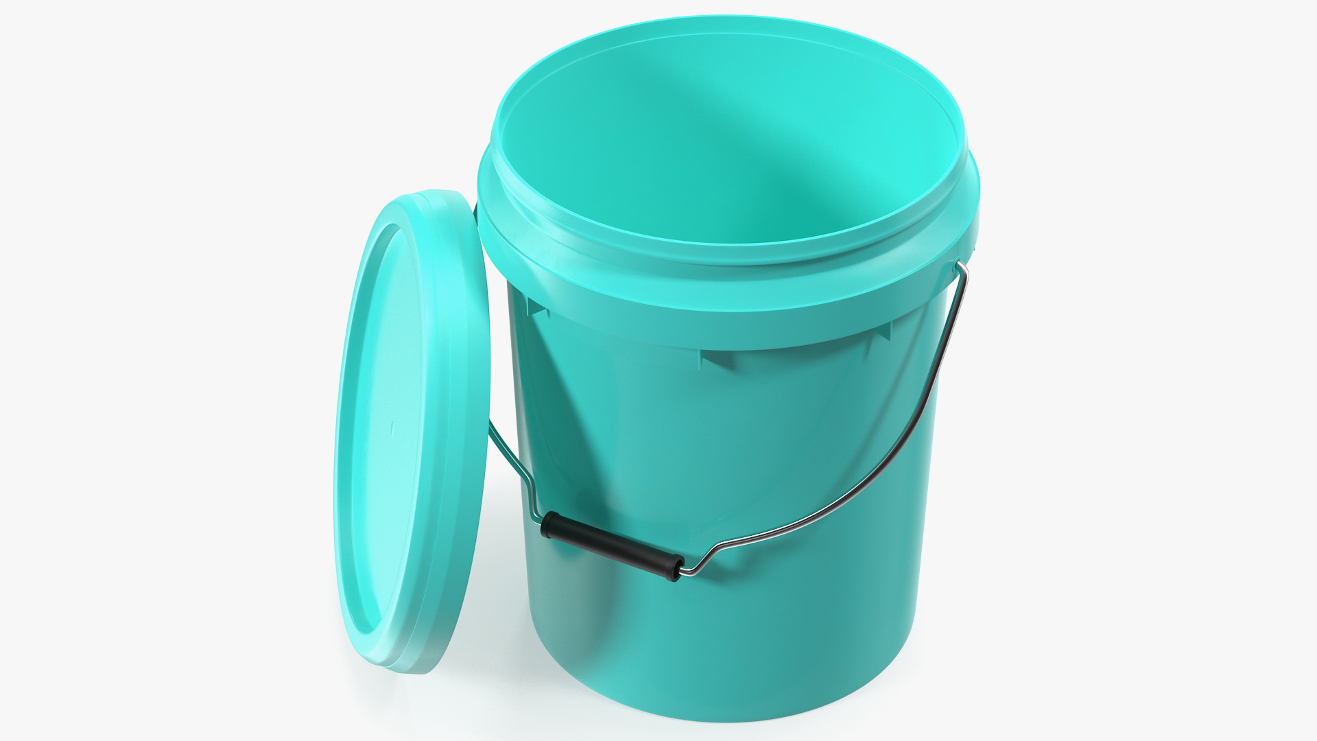 Food Grade 10L Plastic Bucket 3D model