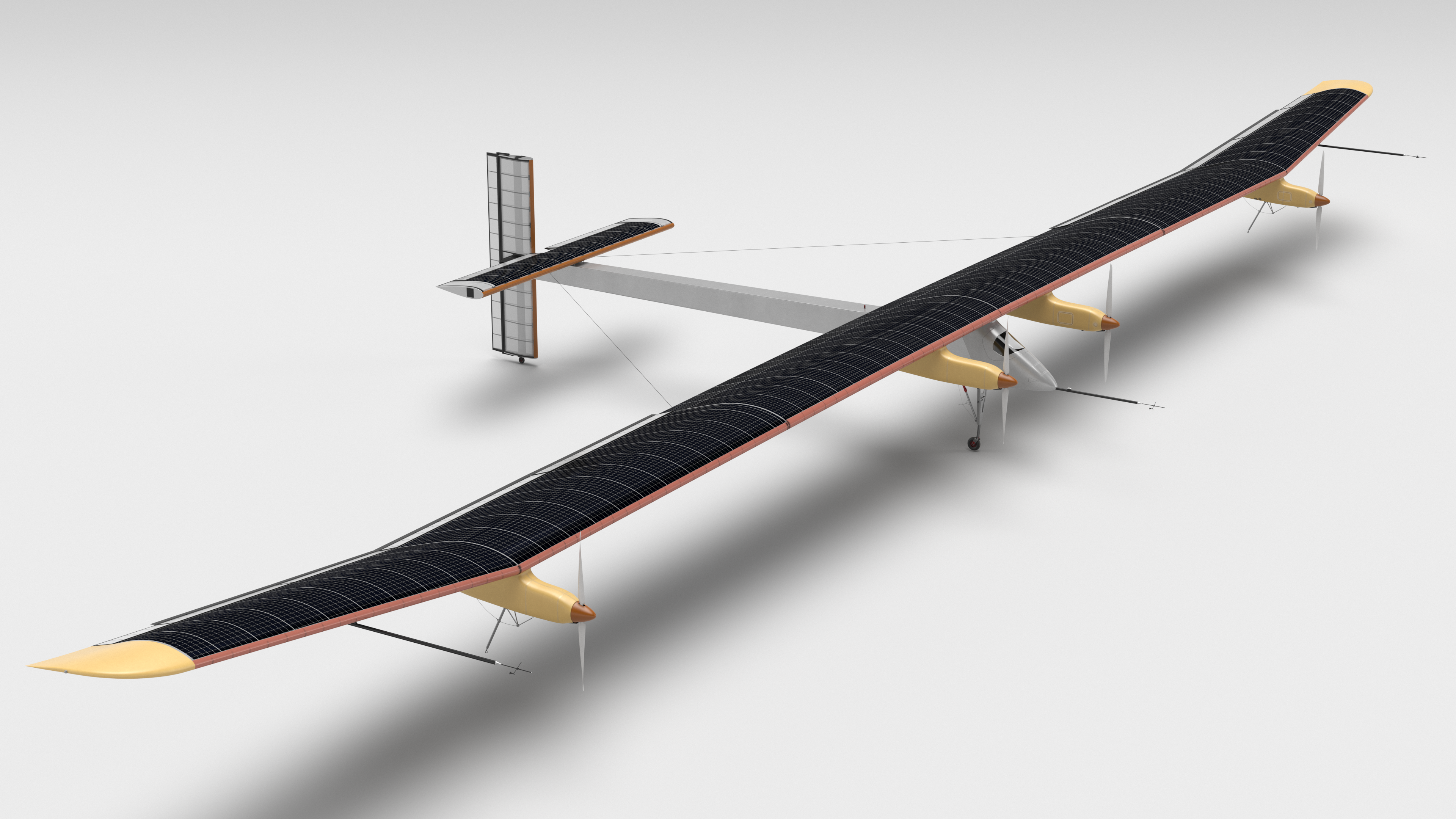 Solar Powered Electric Plane with Simple Interior, view 10
