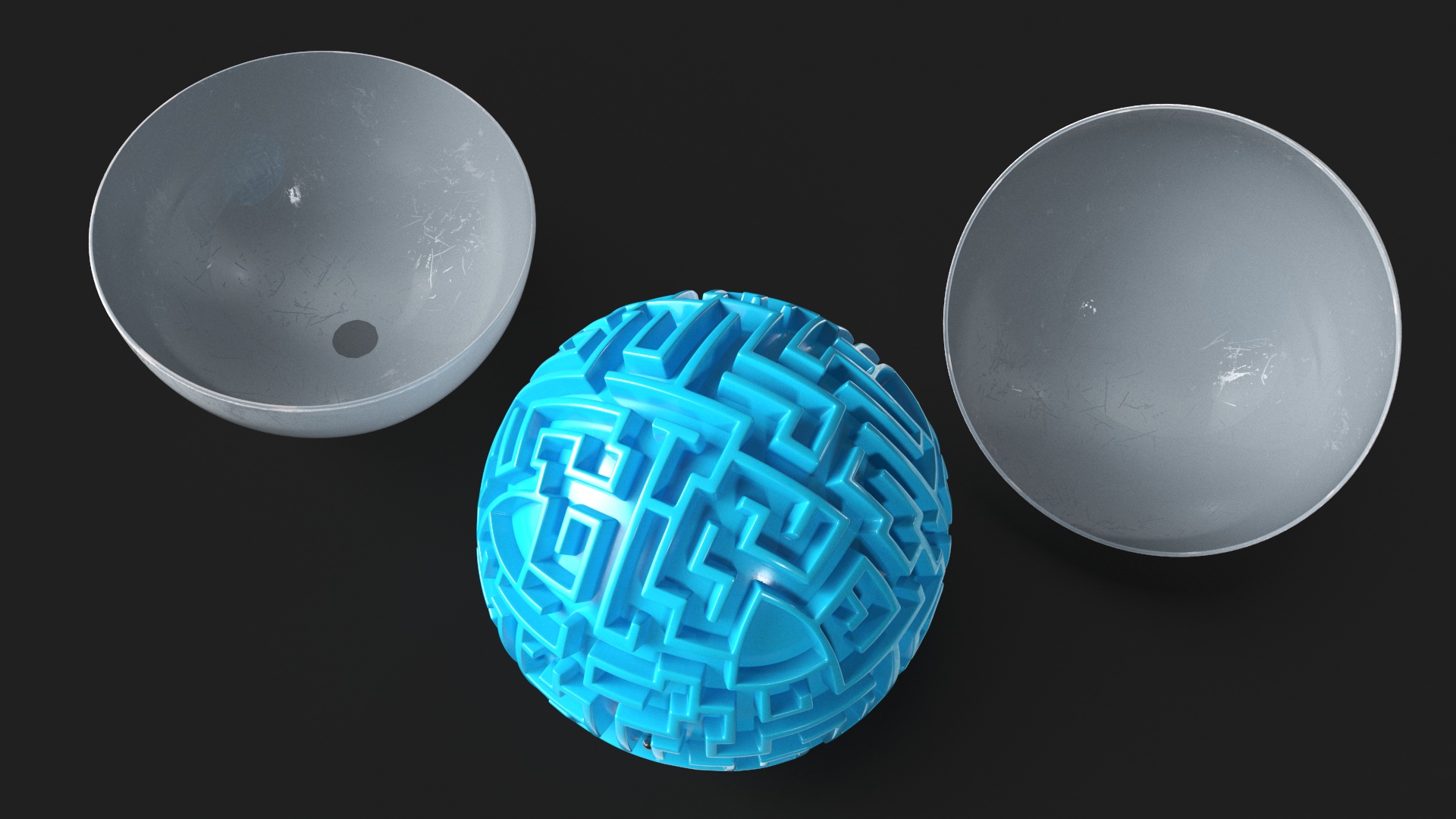 3D Spherical Maze Puzzle