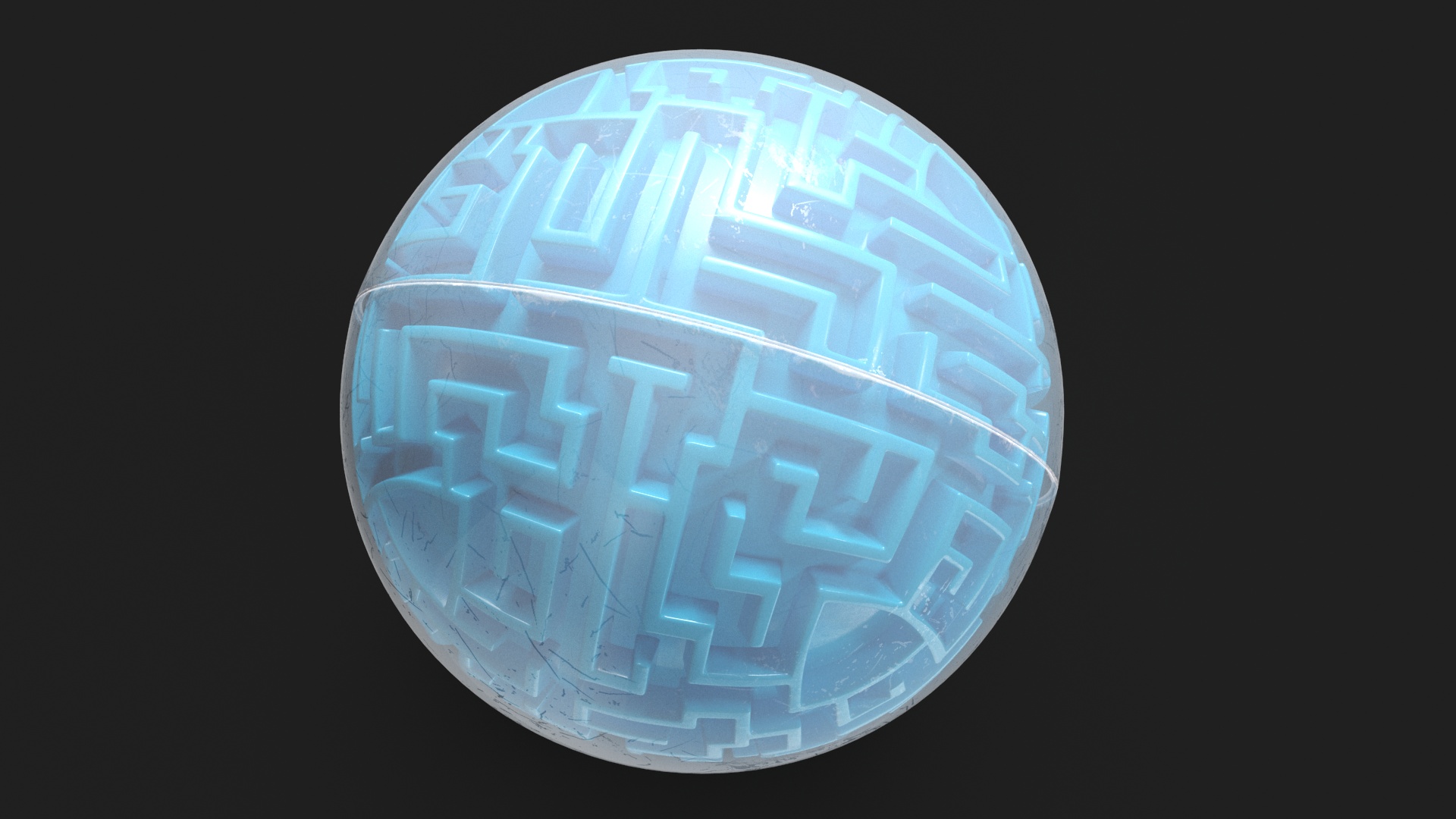 3D Spherical Maze Puzzle