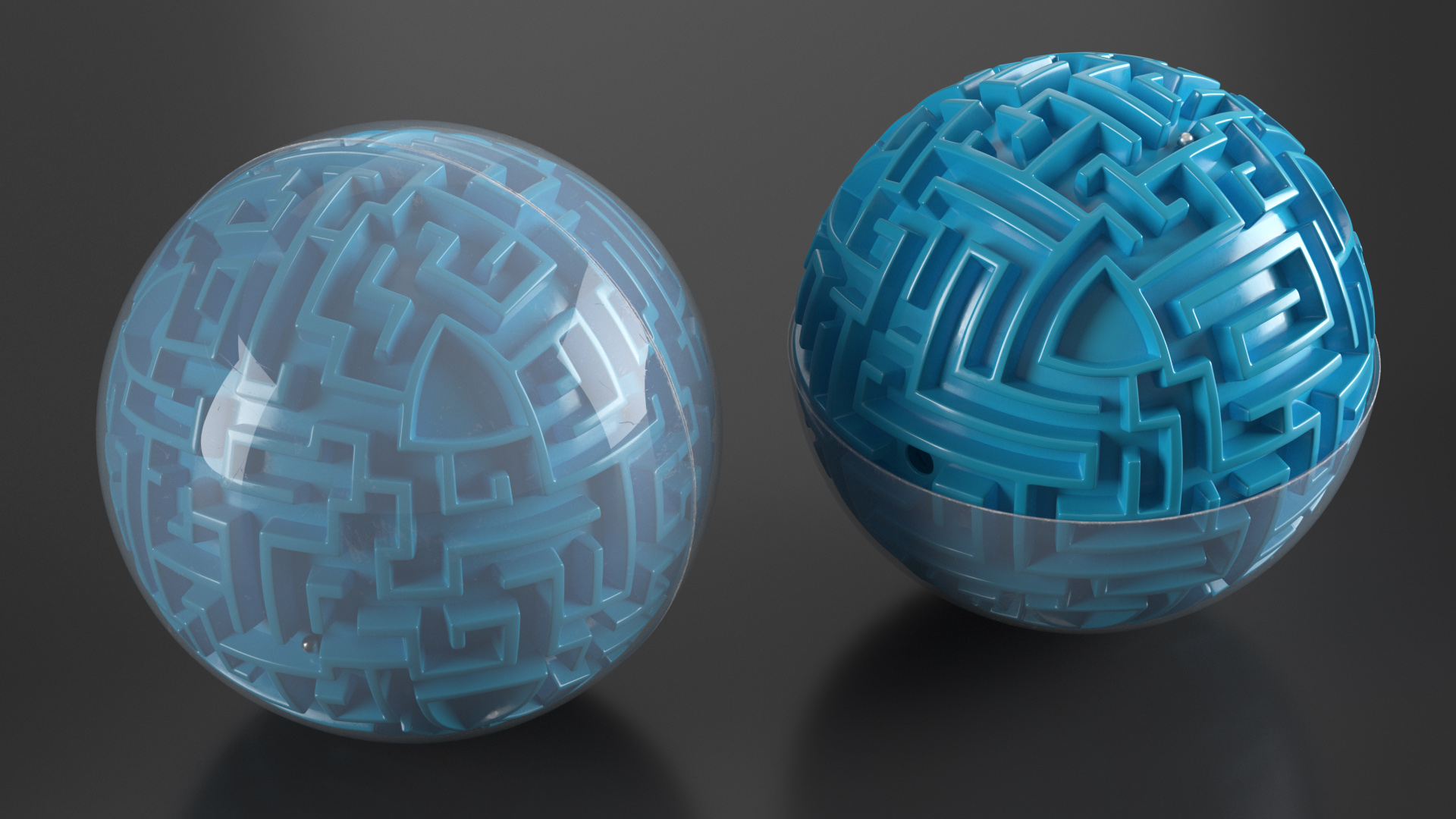 3D Spherical Maze Puzzle