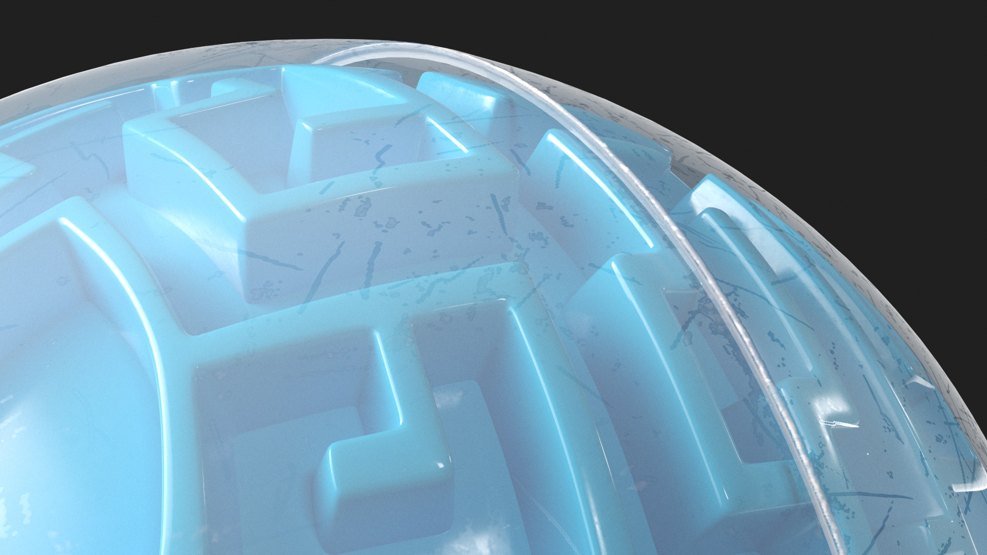3D Spherical Maze Puzzle