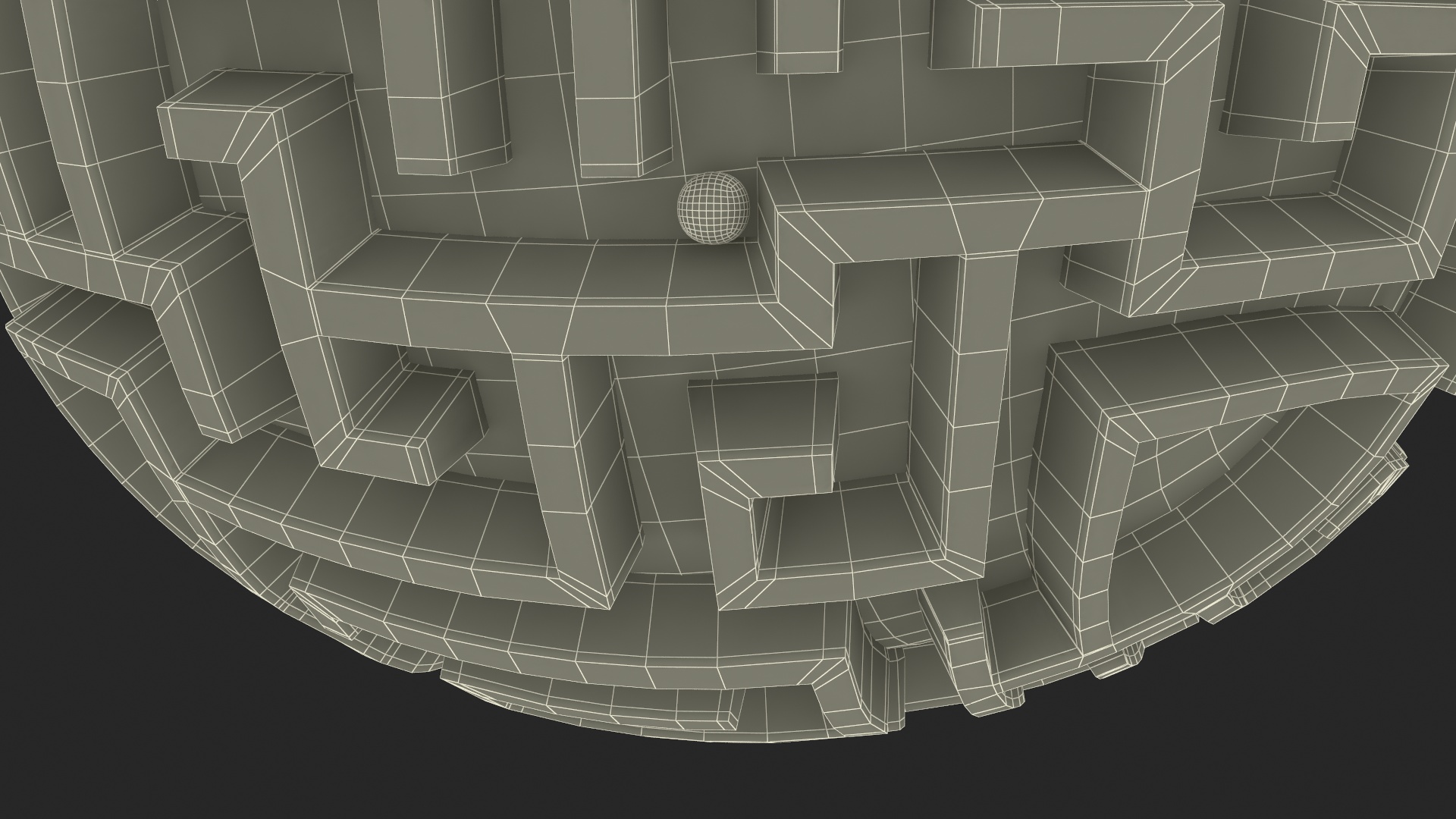 3D Spherical Maze Puzzle