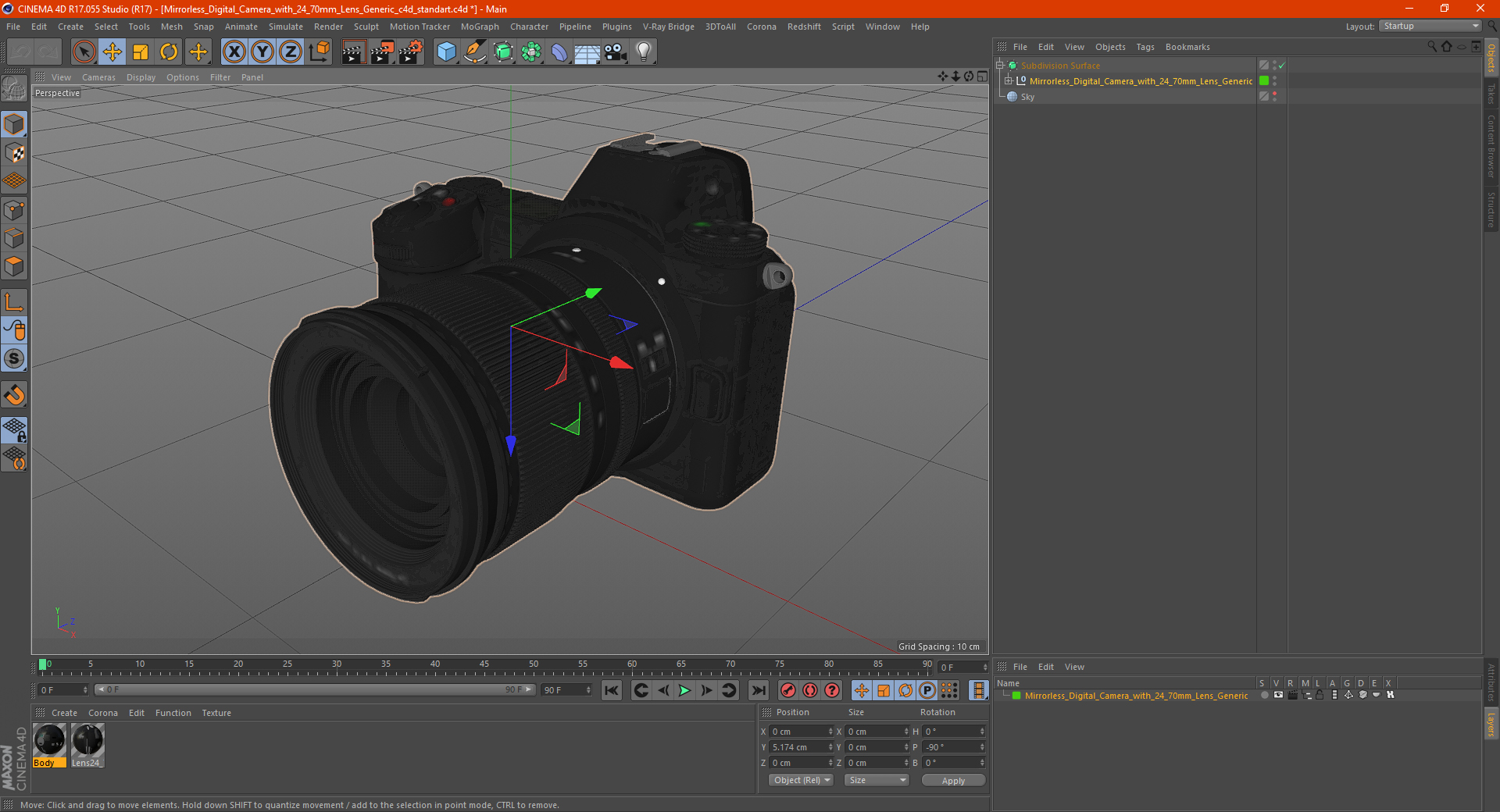 3D Mirrorless Digital Camera with 24 70mm Lens Generic