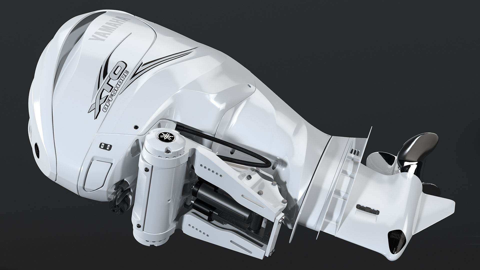 Yamaha F425A 4-Stroke Outboard Motor White 3D