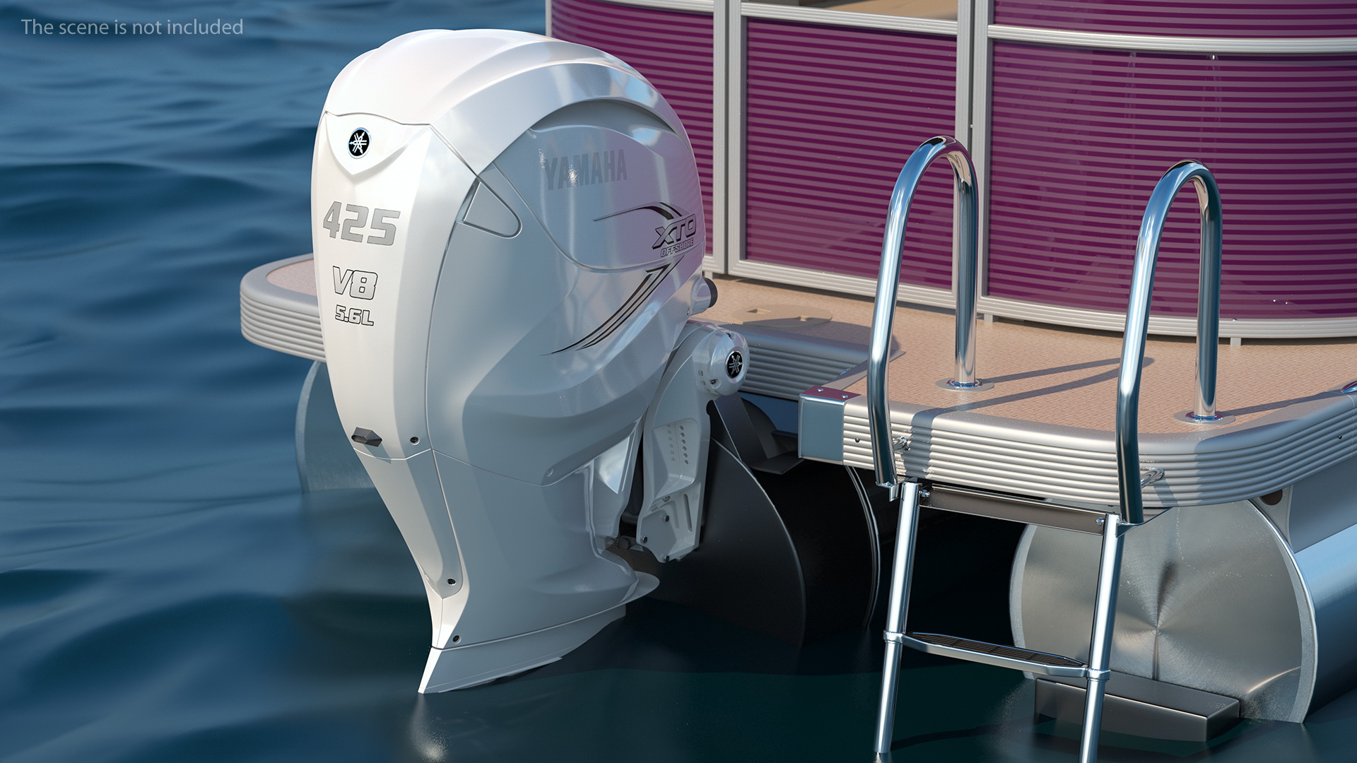 Yamaha F425A 4-Stroke Outboard Motor White 3D