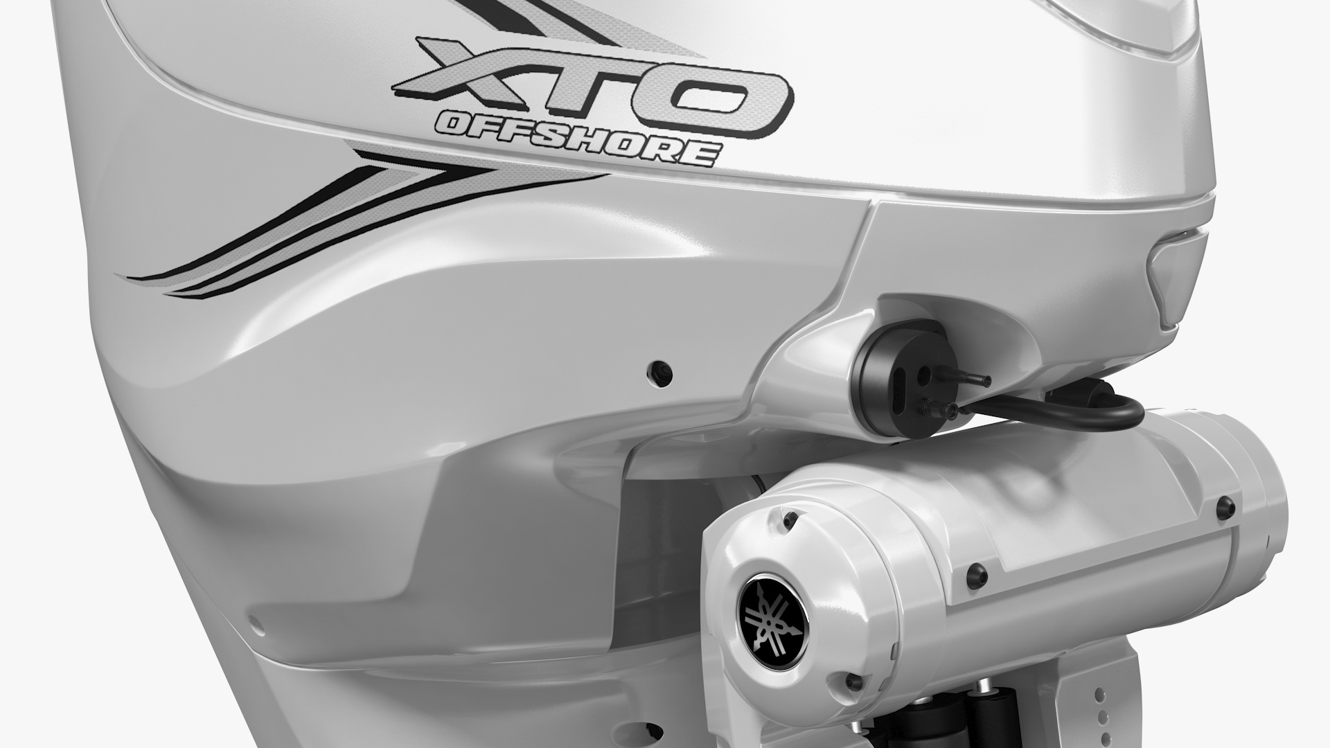 Yamaha F425A 4-Stroke Outboard Motor White 3D