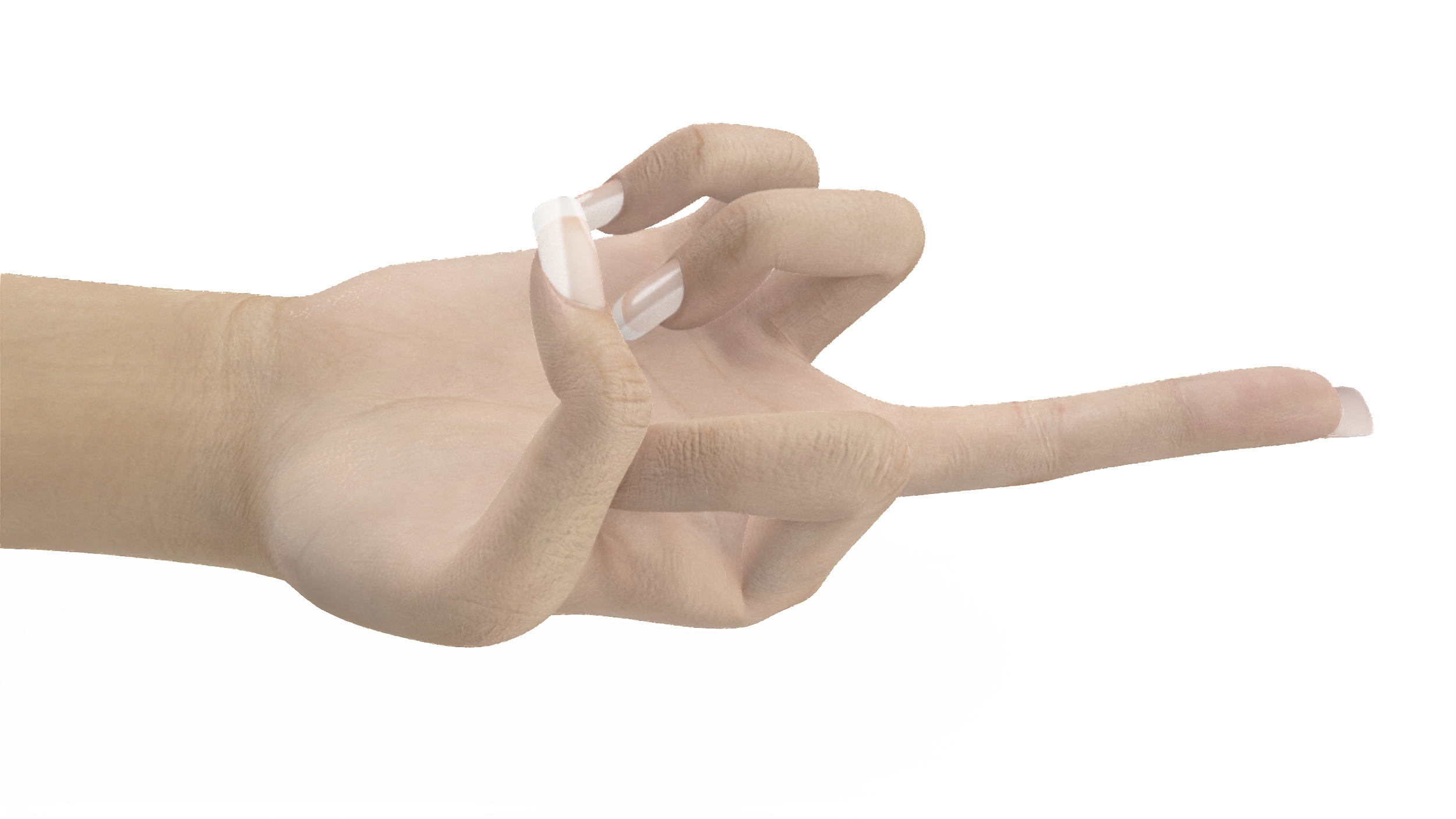 3D model White Woman Hand Middle Finger Sign