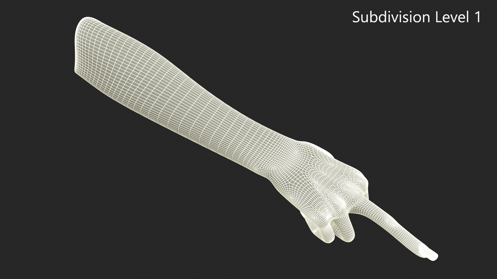 3D model White Woman Hand Middle Finger Sign