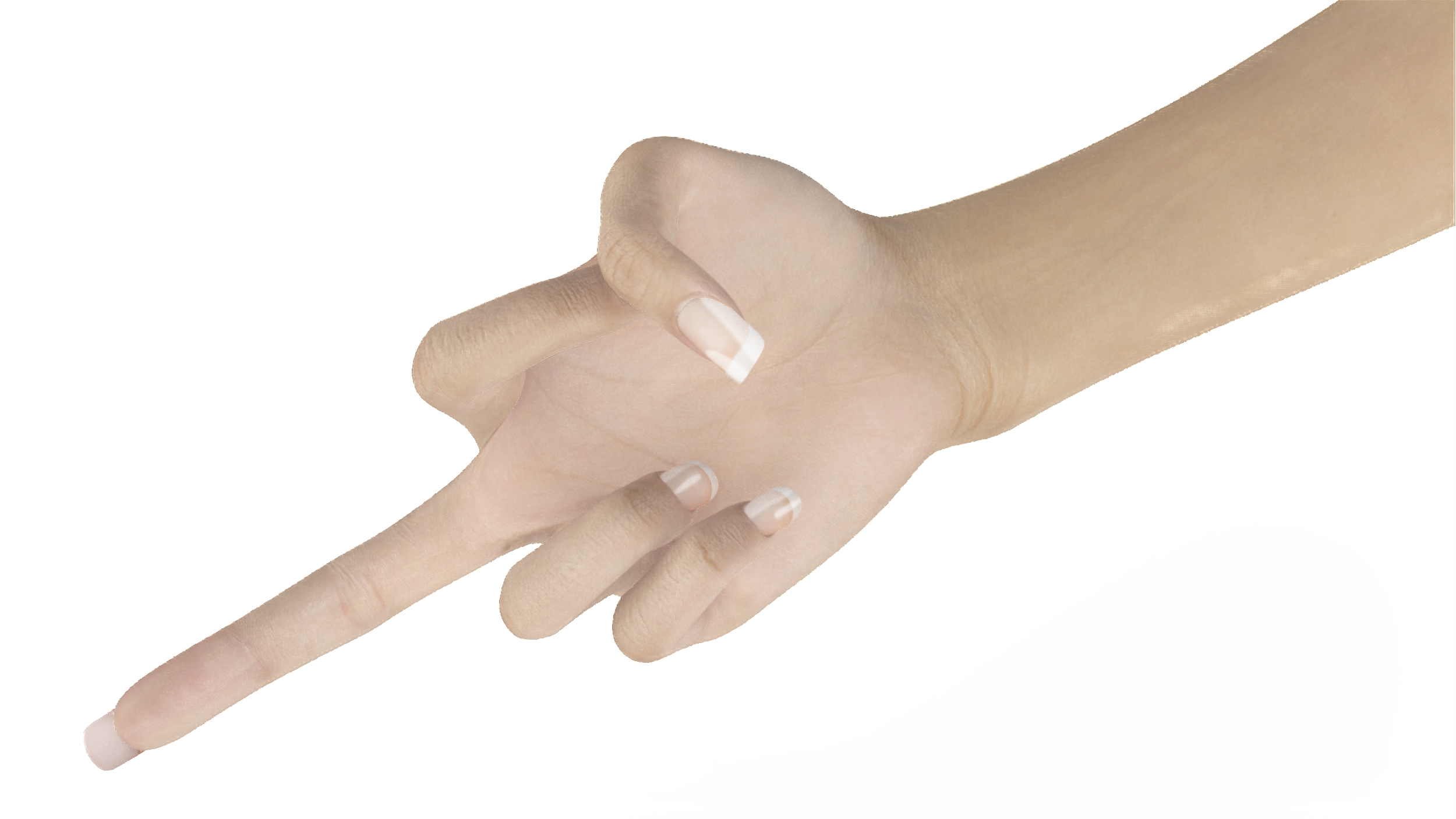 3D model White Woman Hand Middle Finger Sign