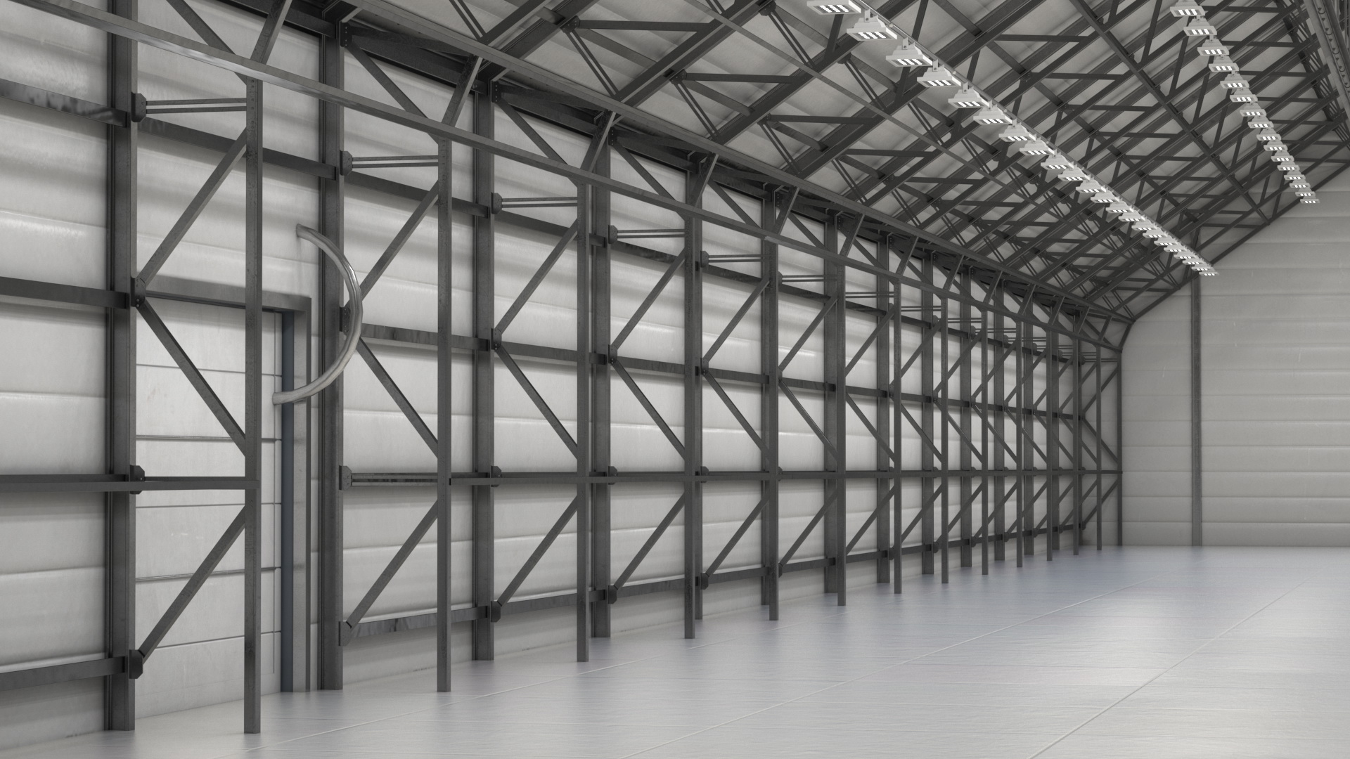 Business Jet Bombardier Challenger 604 In Aircraft Hangar Rigged 3D model