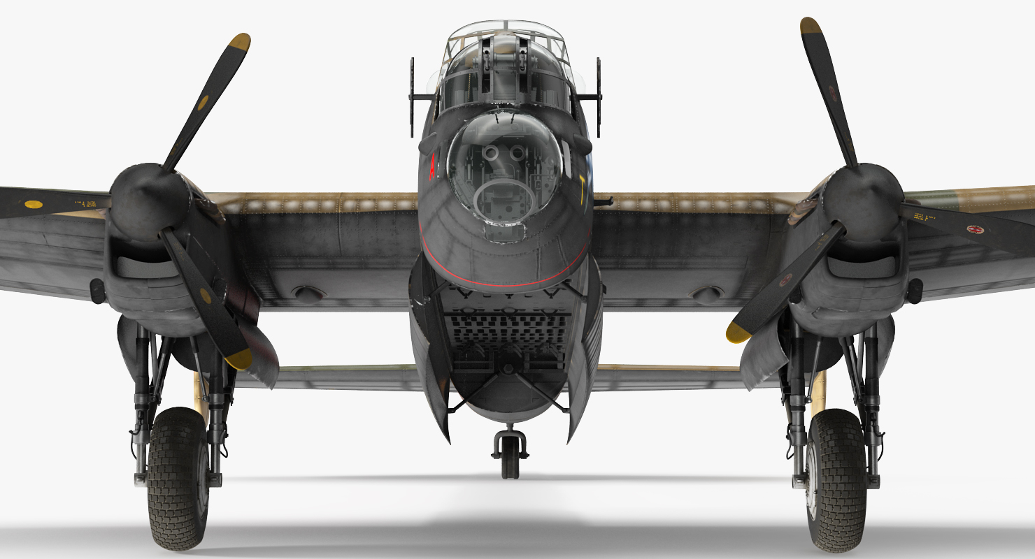 3D model British Heavy Bomber Avro Lancaster WWII