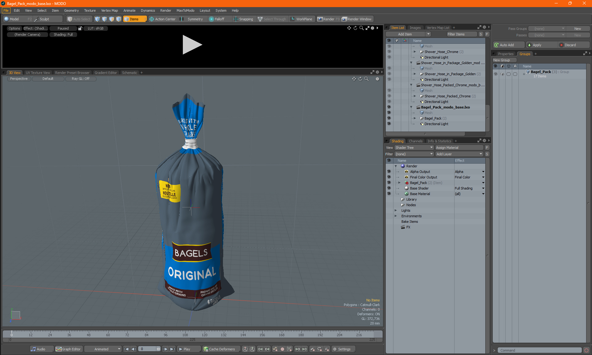 3D model Bagel Pack