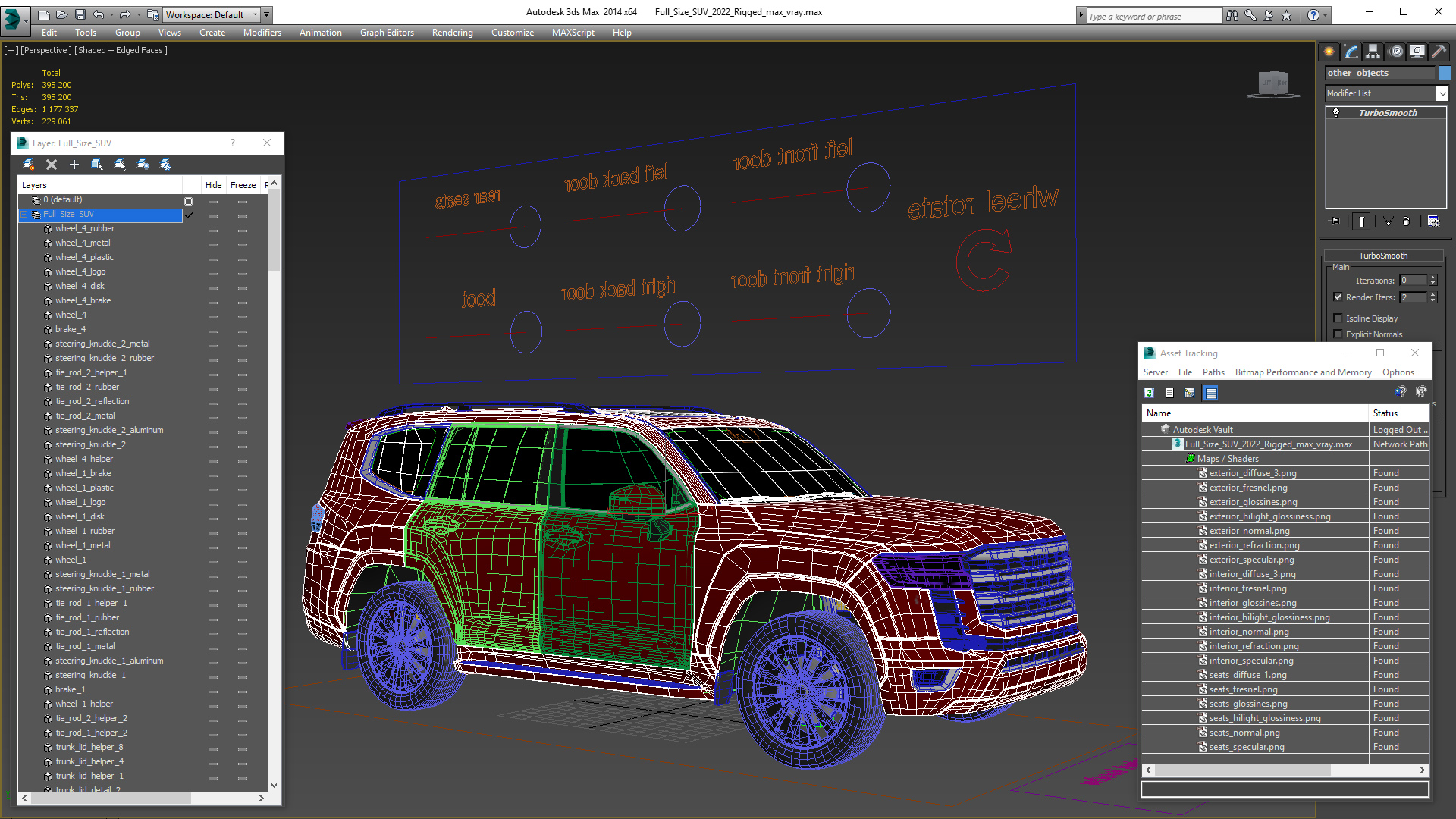 3D model Full Size SUV 2022 Rigged