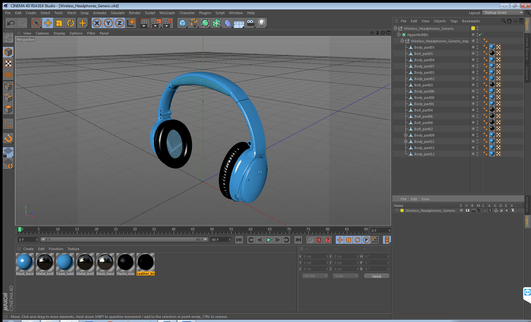 Wireless Headphones Generic 3D