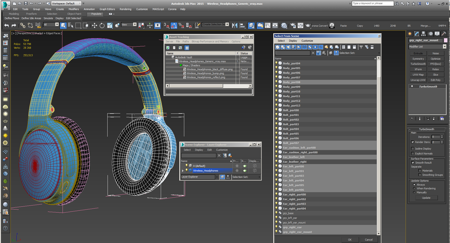Wireless Headphones Generic 3D