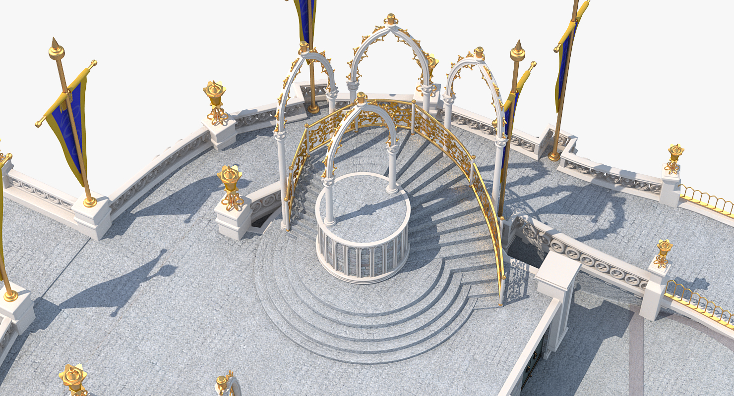 3D Castle Courtyard