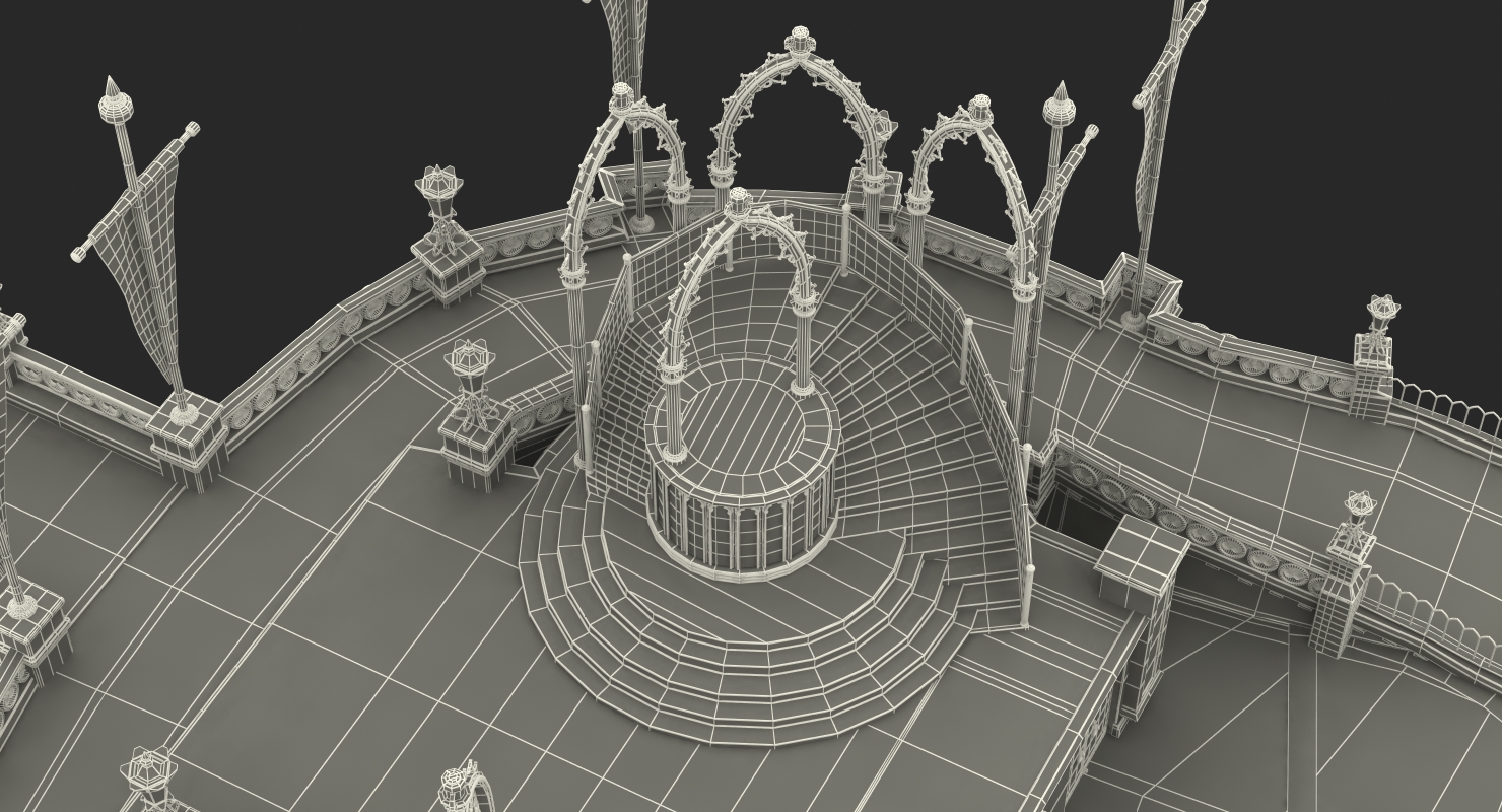 3D Castle Courtyard