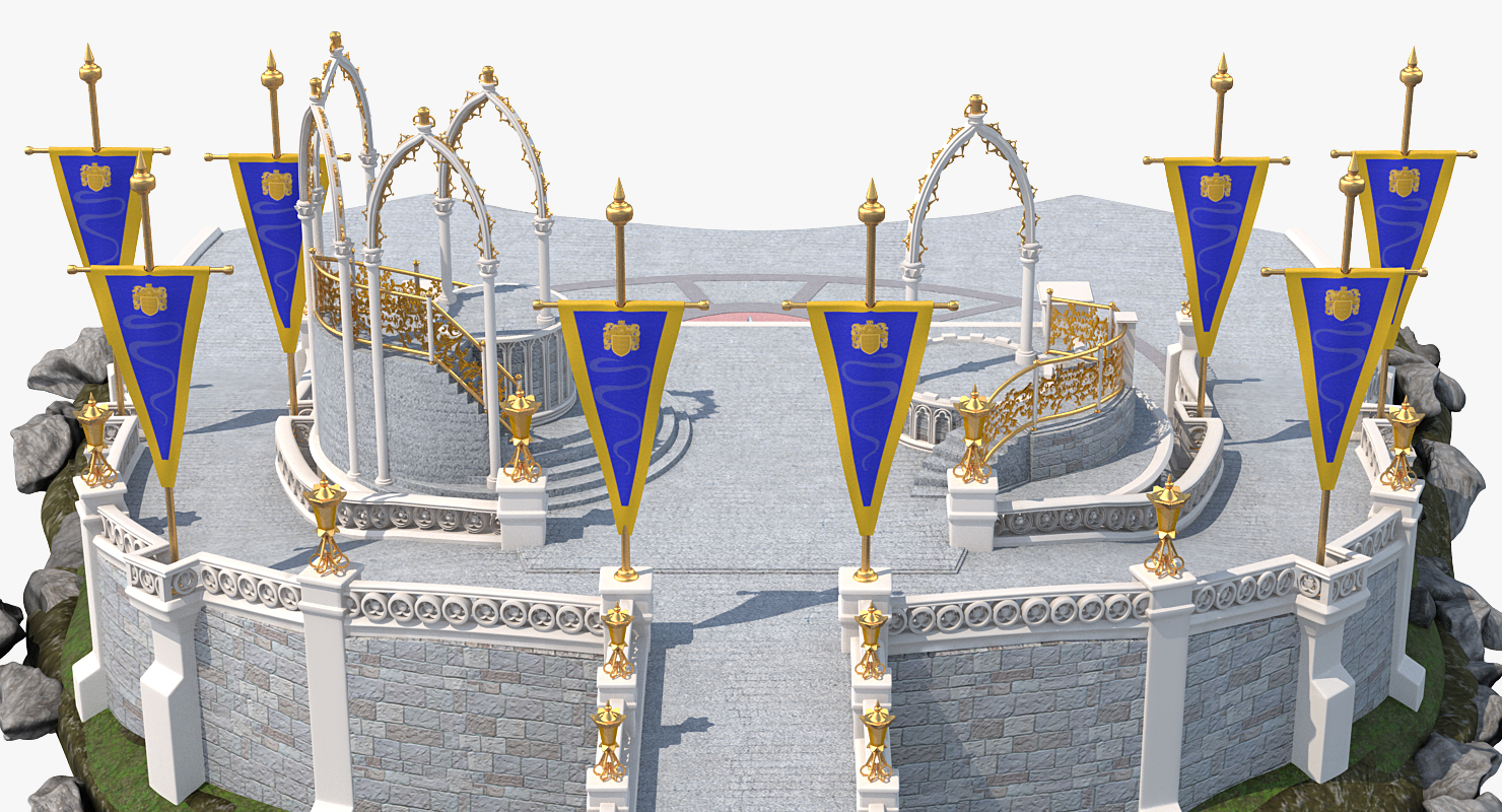 3D Castle Courtyard