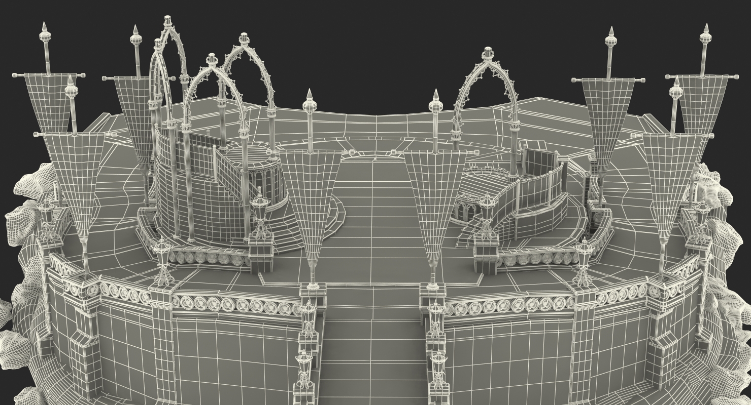 3D Castle Courtyard