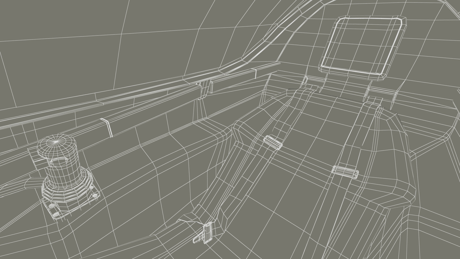 Electric Air Taxi Blue 3D
