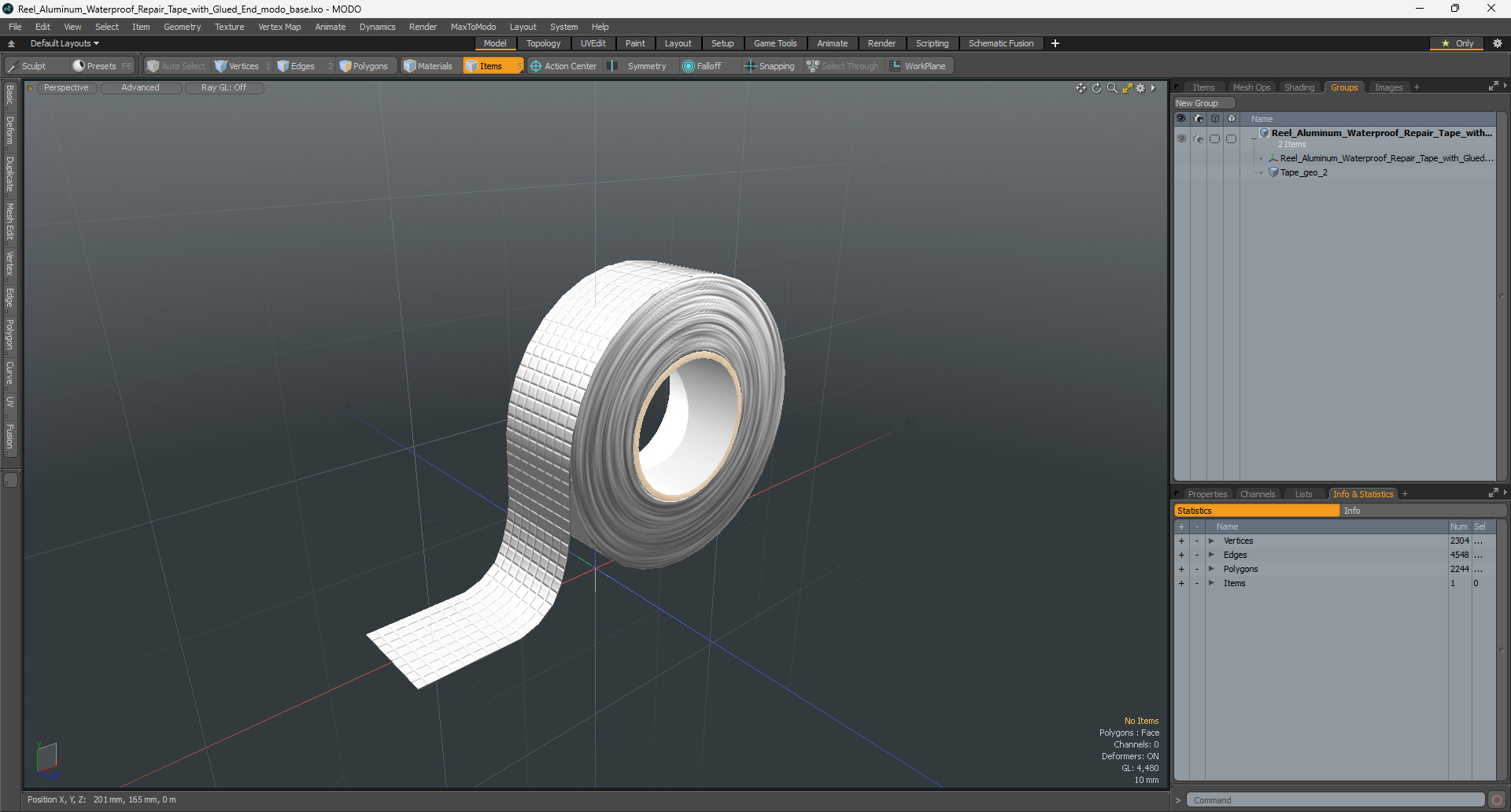 3D Reel Aluminum Waterproof Repair Tape with Glued End