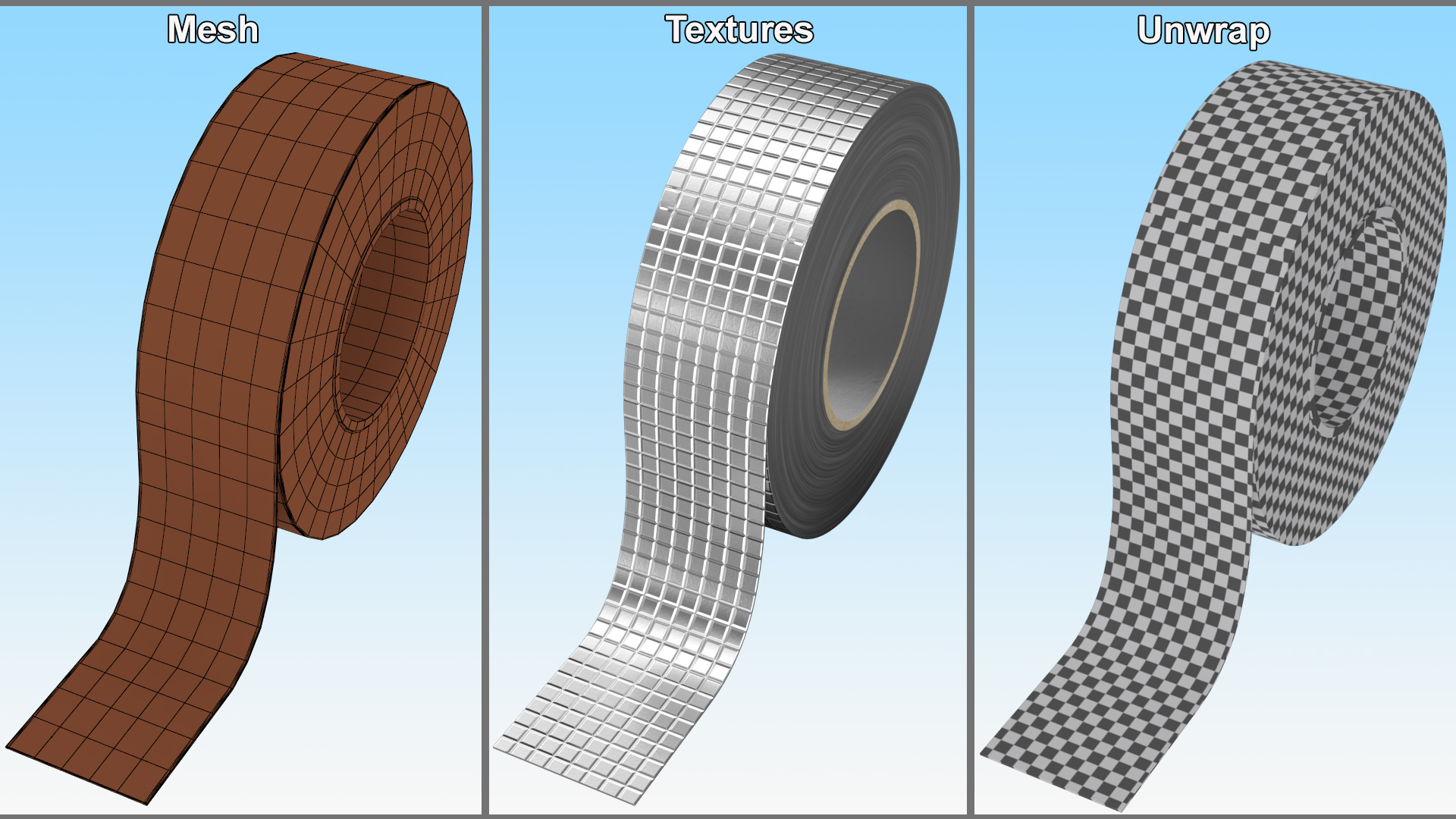 3D Reel Aluminum Waterproof Repair Tape with Glued End