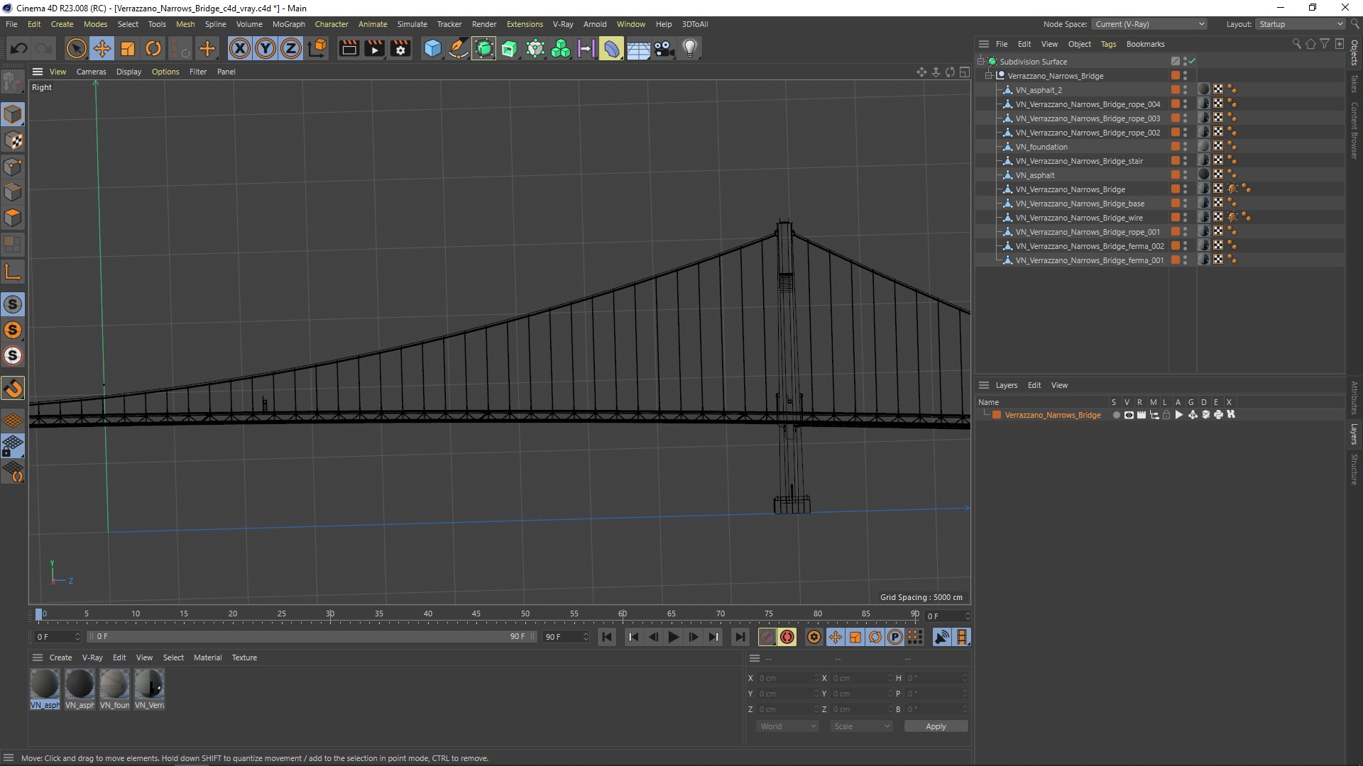 3D model Verrazzano Narrows Bridge