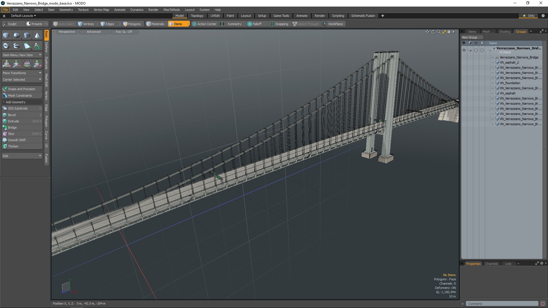 3D model Verrazzano Narrows Bridge