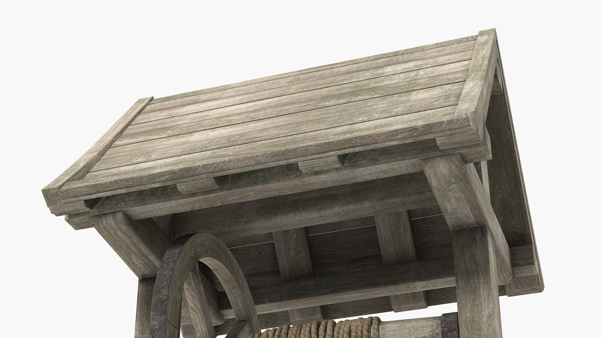 Wooden Water Well 3D
