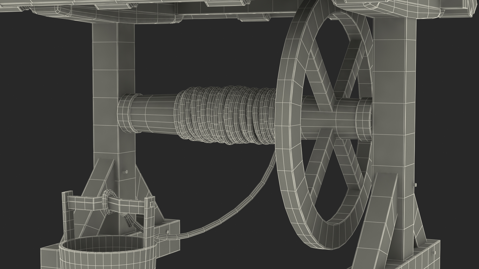Wooden Water Well 3D