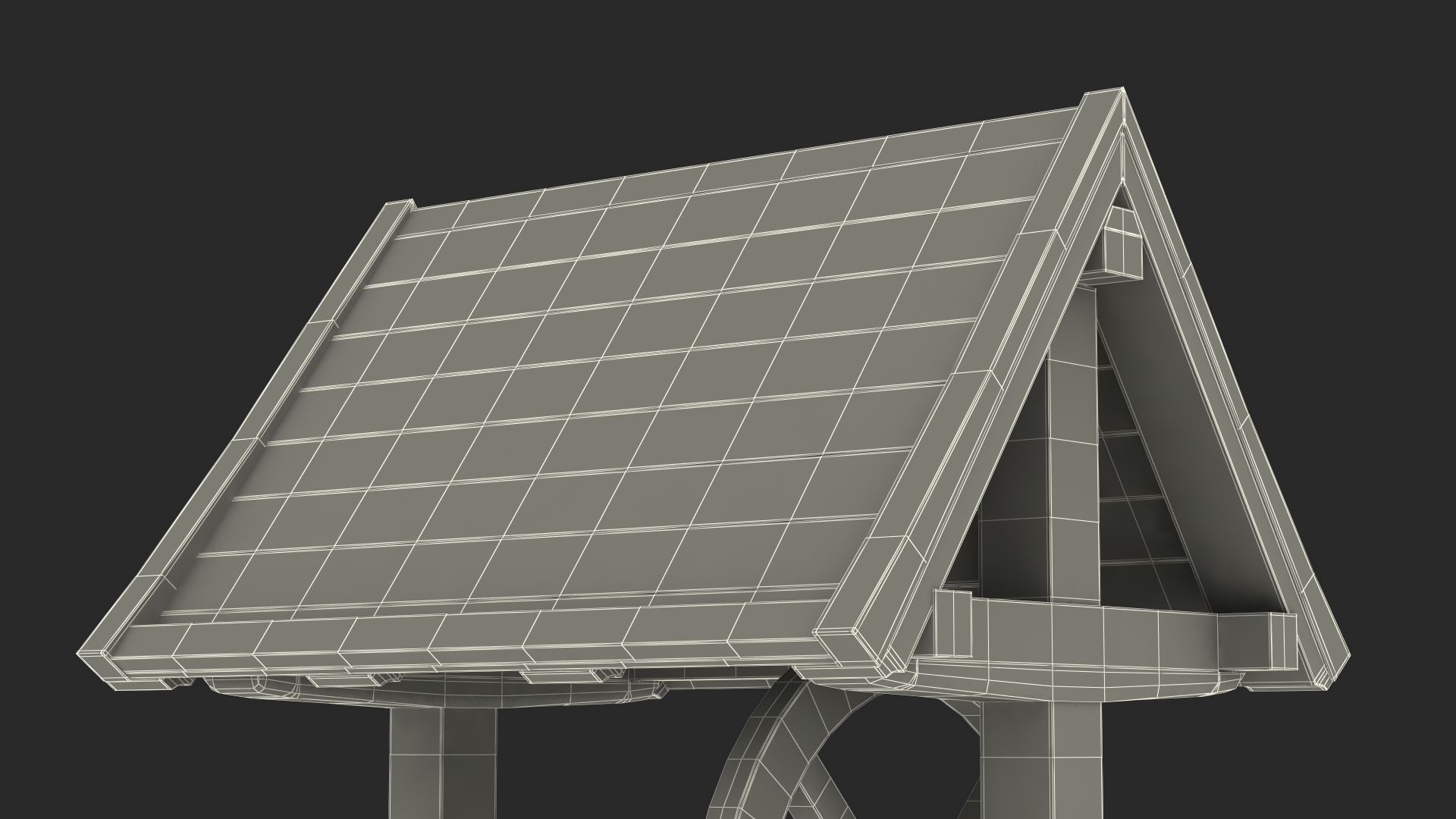 Wooden Water Well 3D