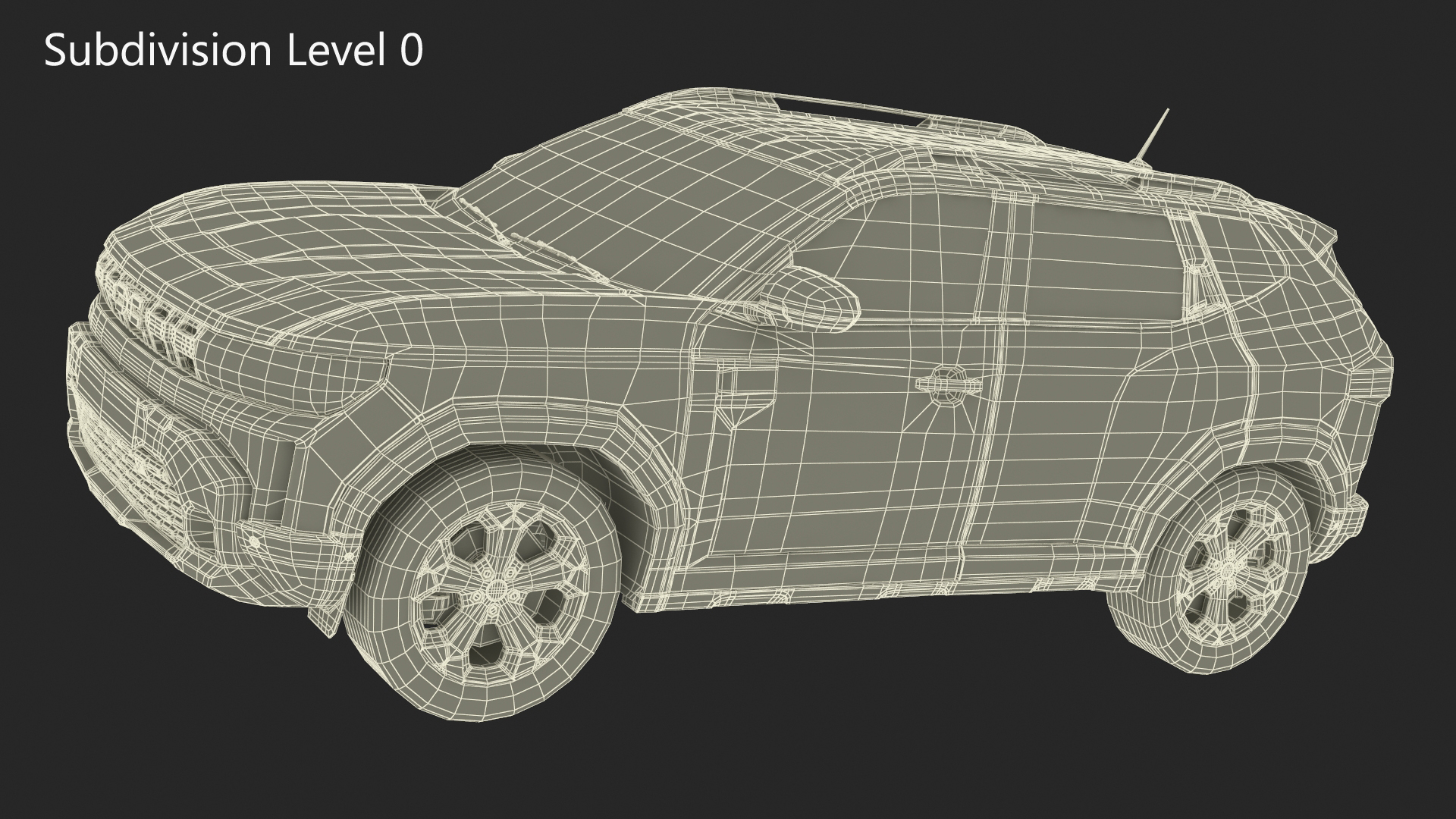 Dacia Duster 2024 Crossover Simplified White 3D model