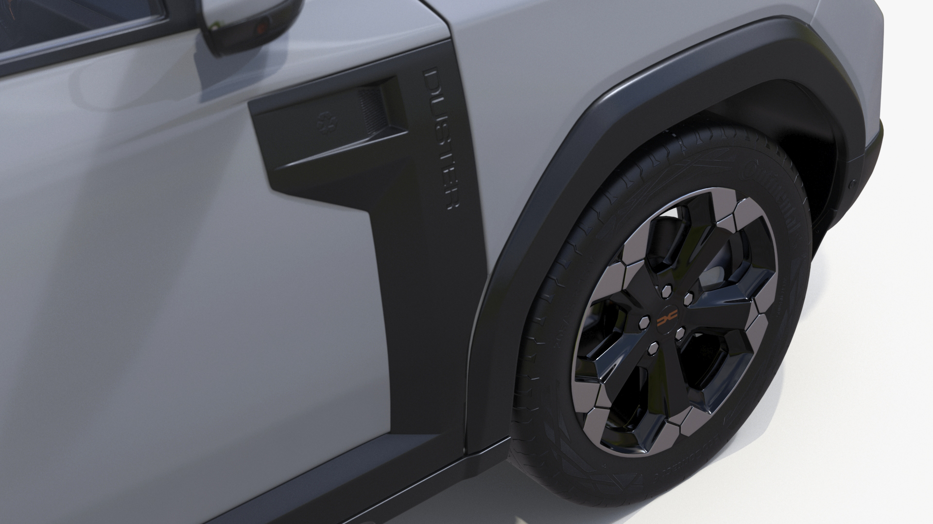 Dacia Duster 2024 Crossover Simplified White 3D model