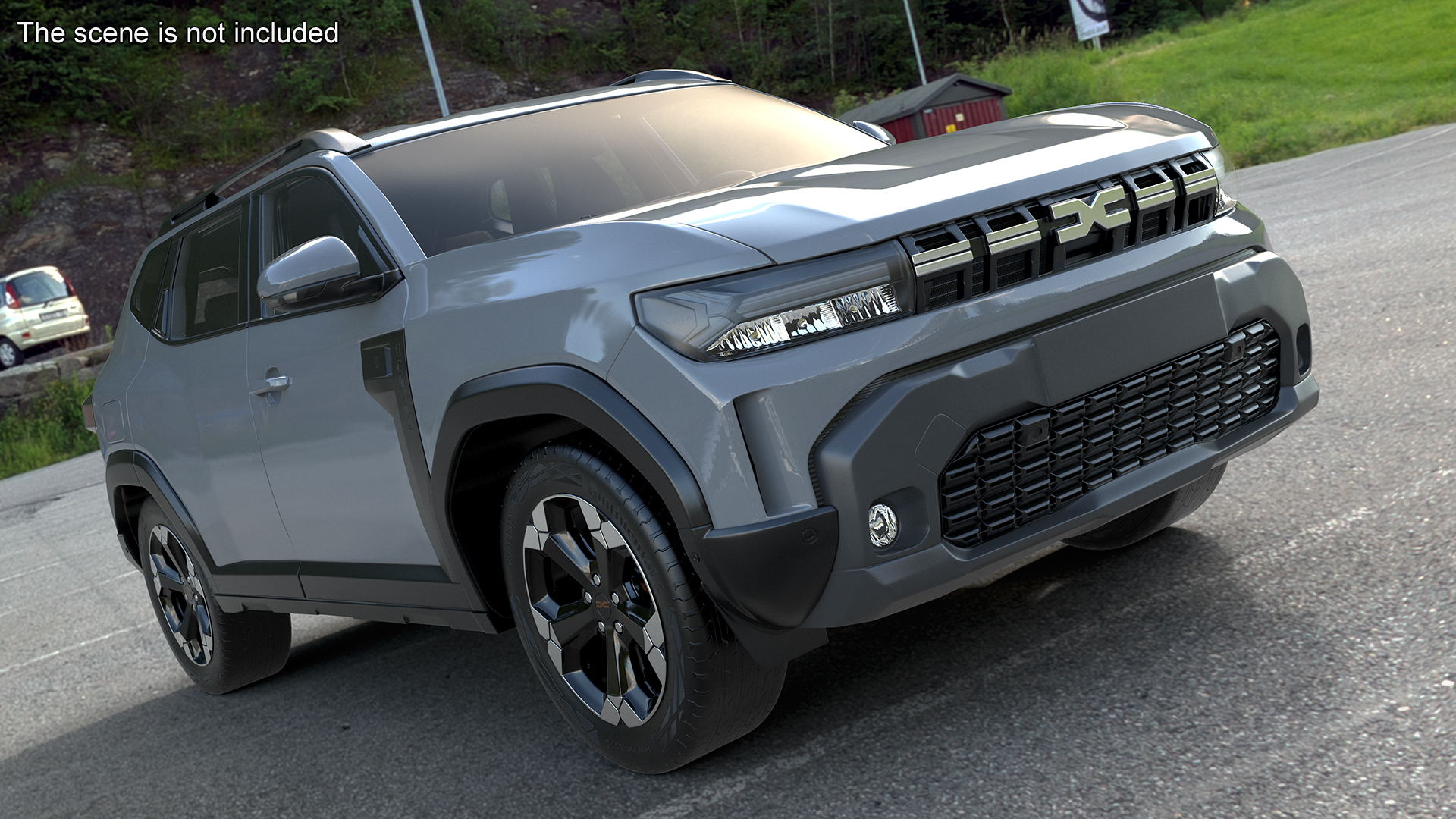 Dacia Duster 2024 Crossover Simplified White 3D model