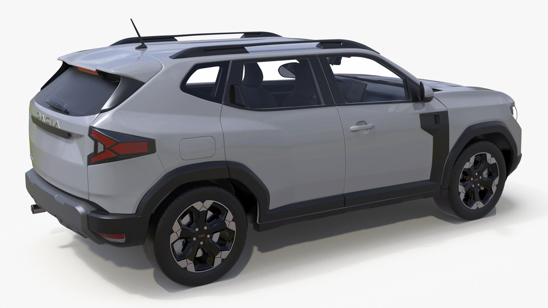 Dacia Duster 2024 Crossover Simplified White 3D model