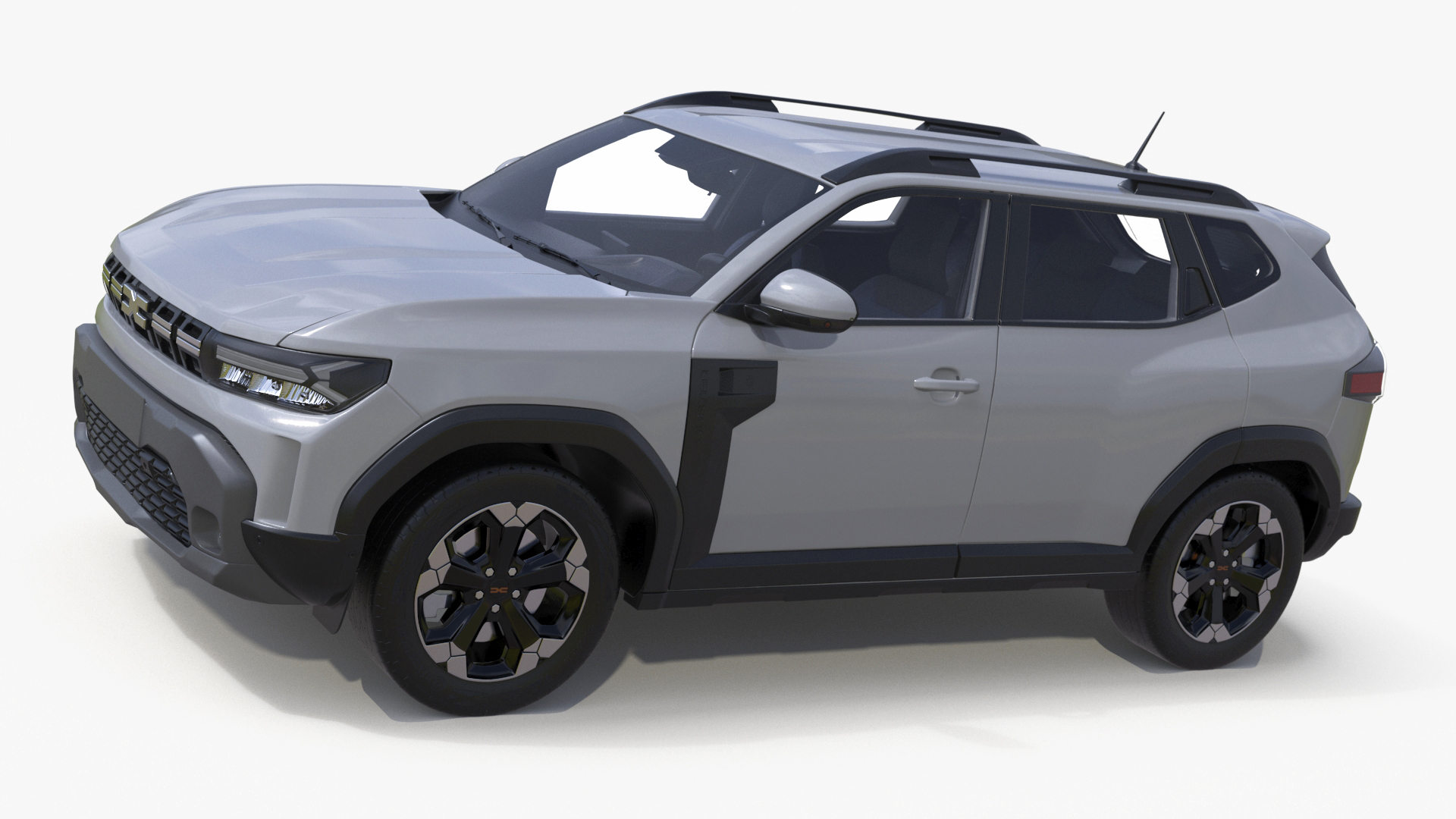 Dacia Duster 2024 Crossover Simplified White 3D model