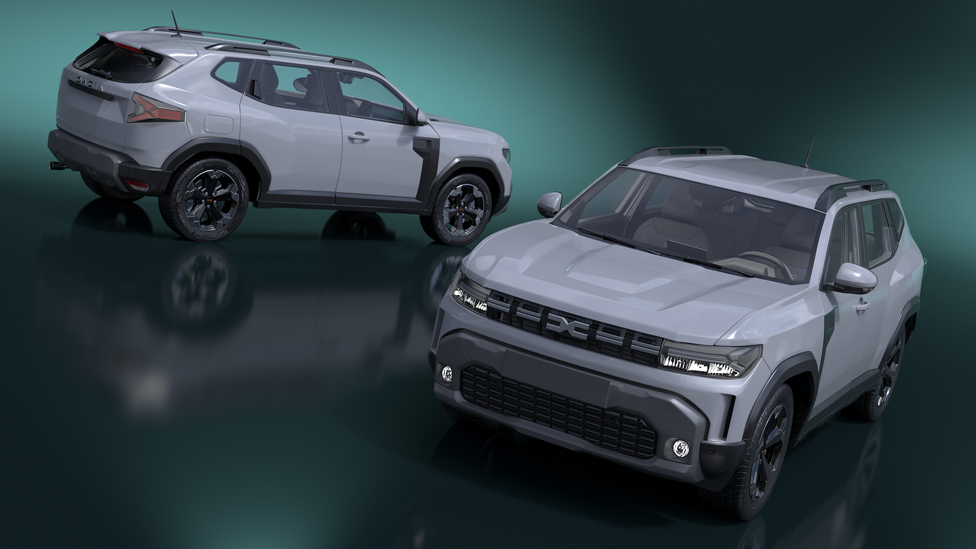 Dacia Duster 2024 Crossover Simplified White 3D model