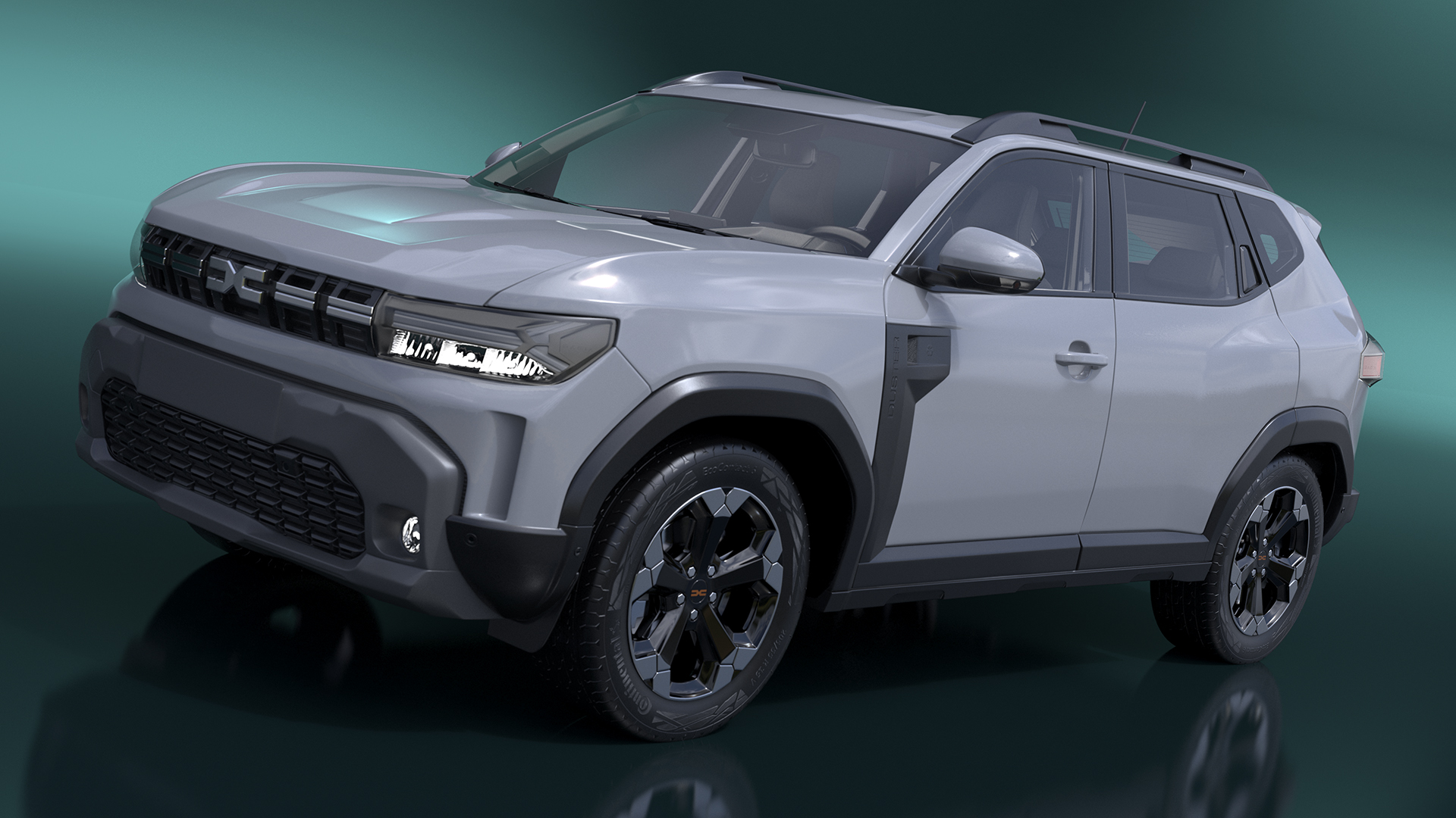 Dacia Duster 2024 Crossover Simplified White 3D model