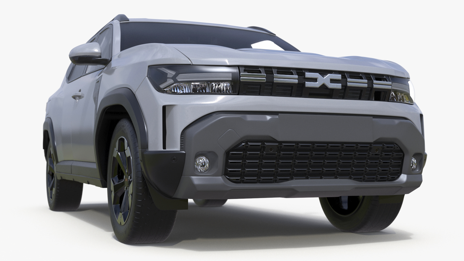 Dacia Duster 2024 Crossover Simplified White 3D model