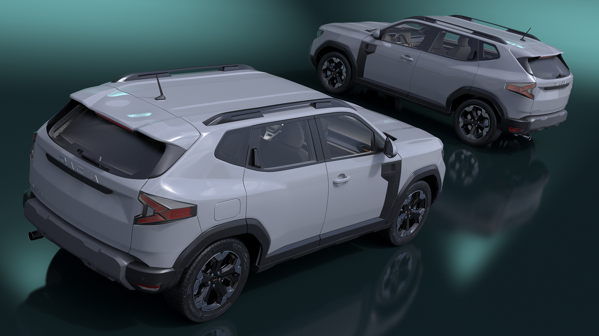 Dacia Duster 2024 Crossover Simplified White 3D model