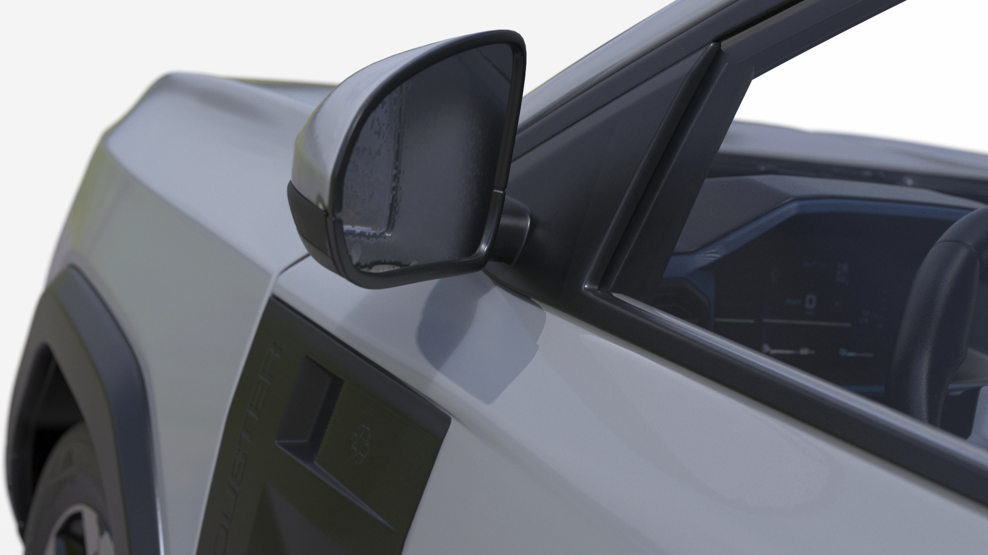 Dacia Duster 2024 Crossover Simplified White 3D model