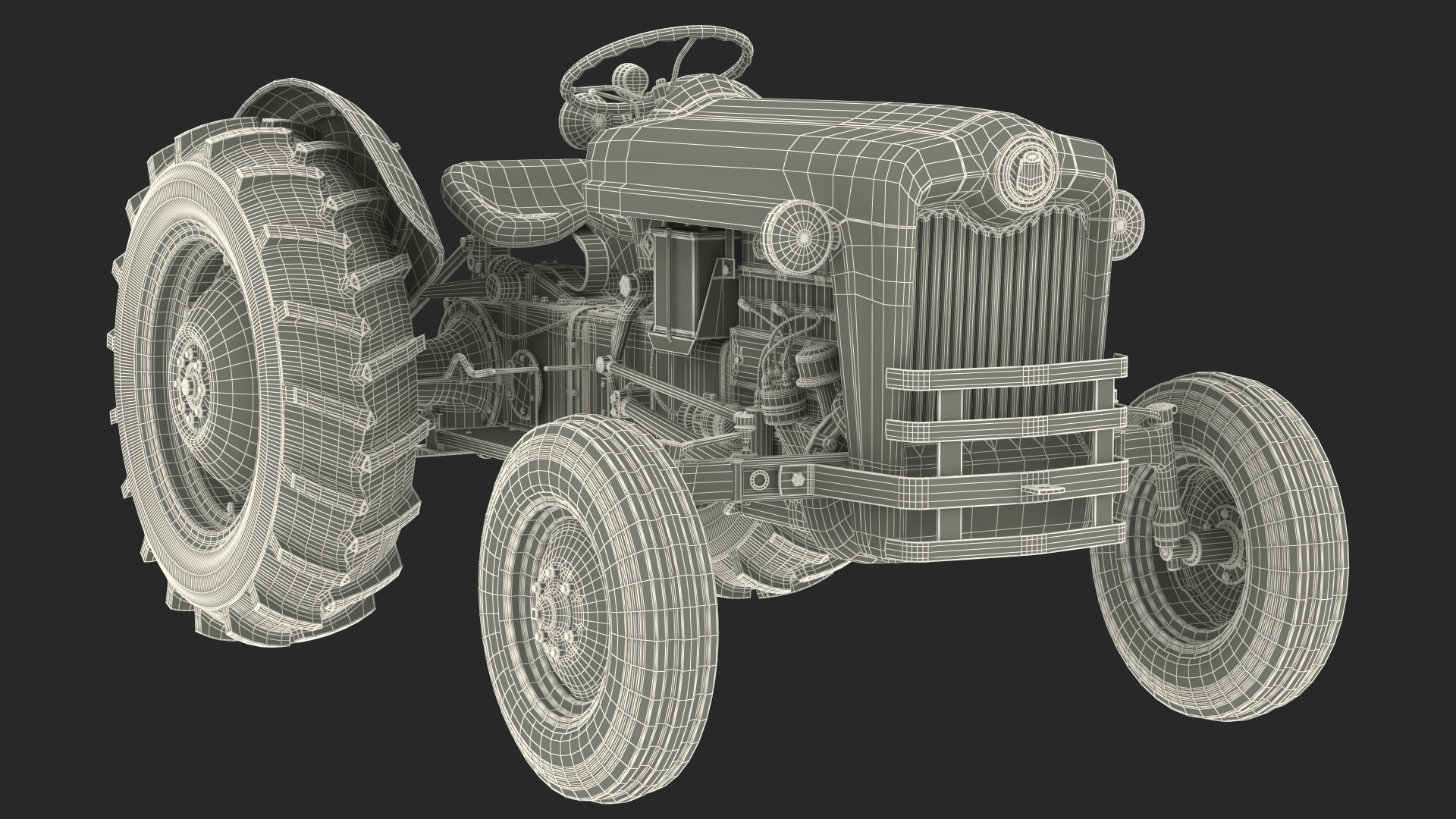 Restored Vintage Tractor Generic 3D