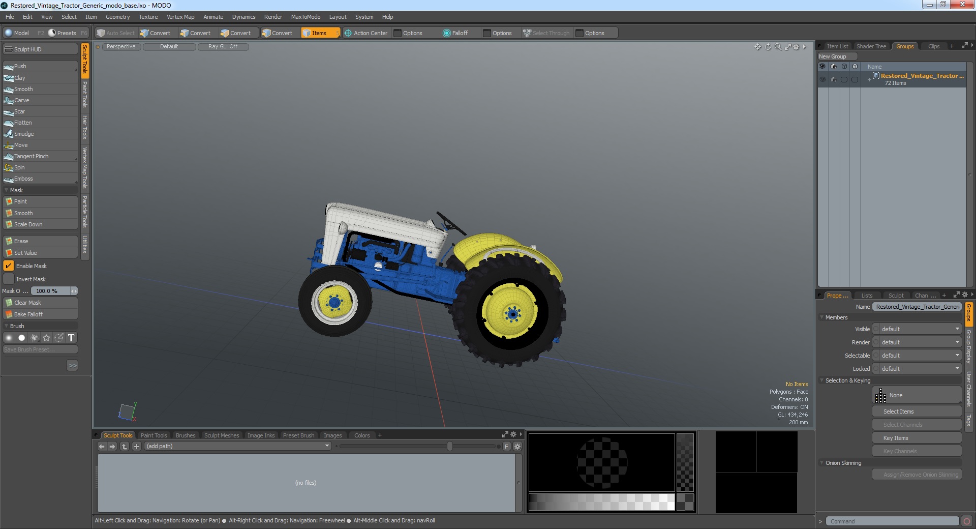Restored Vintage Tractor Generic 3D
