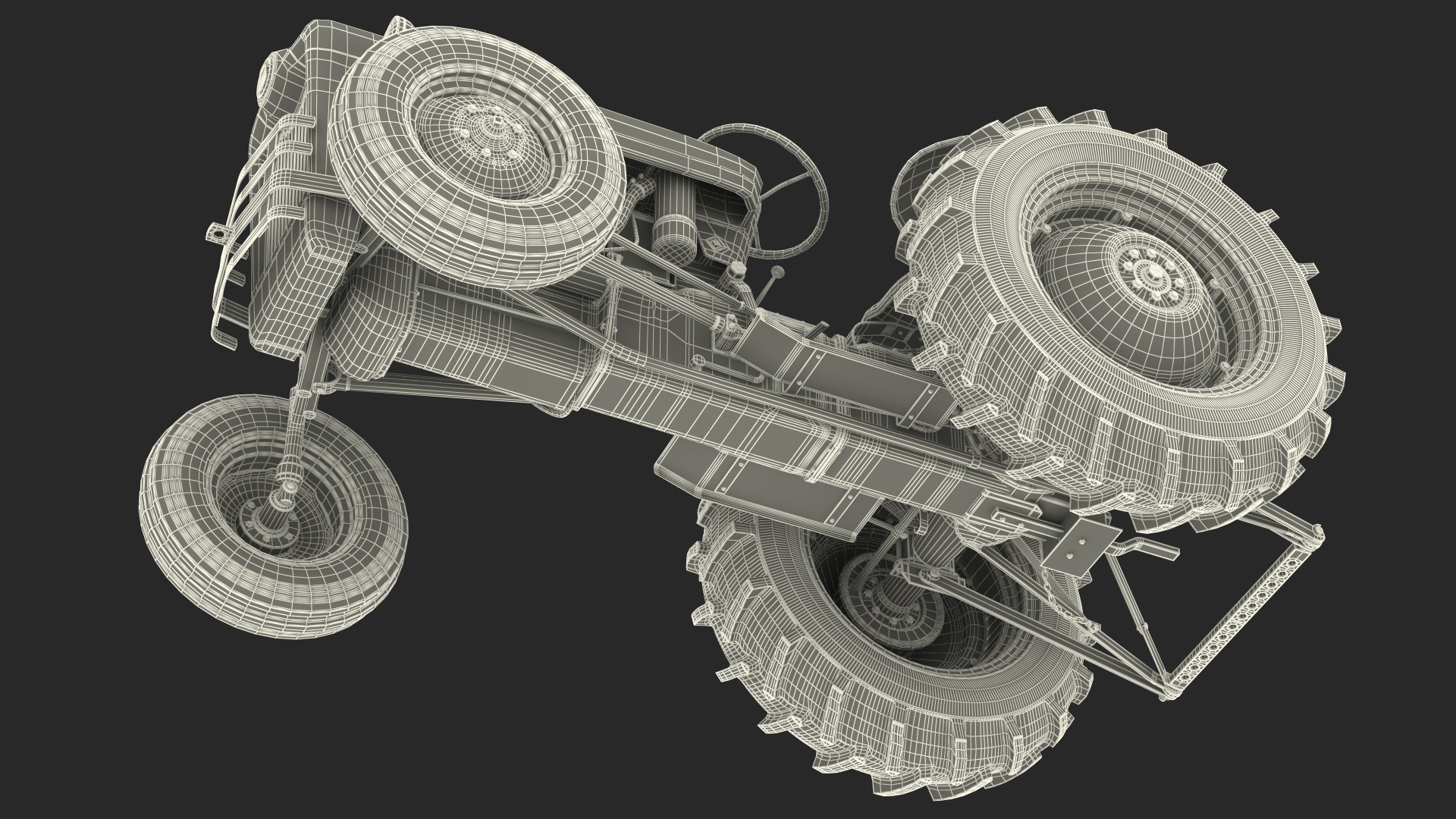 Restored Vintage Tractor Generic 3D